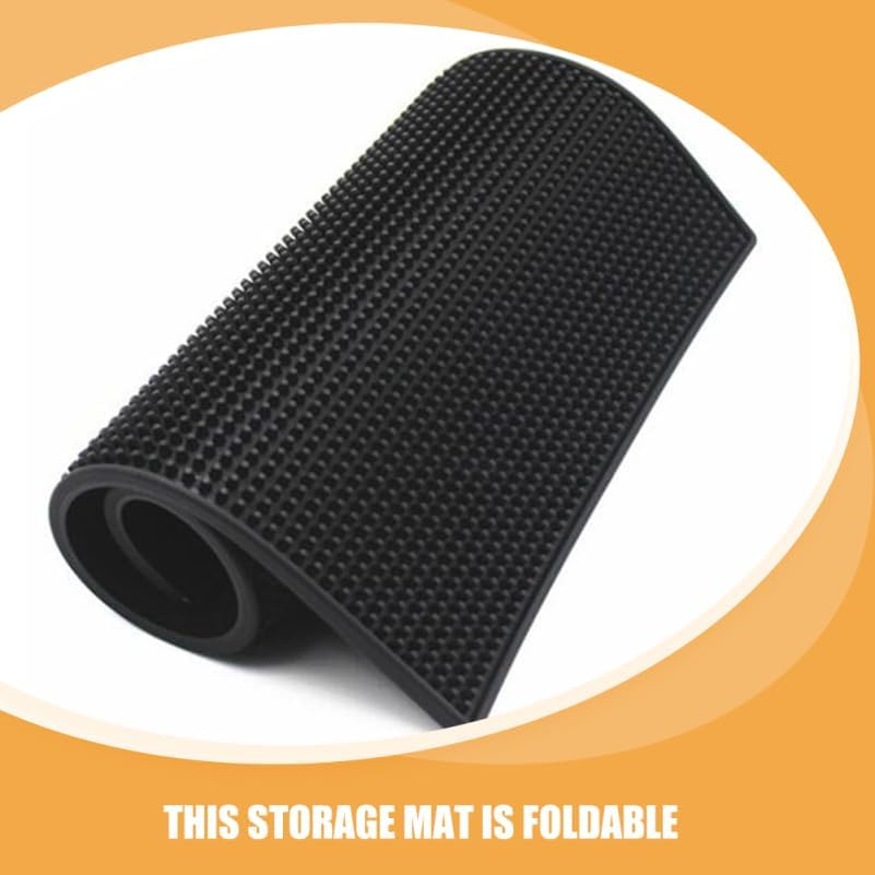 Iplusmile Silicone Barber Station Mat: 30 &times; 15 Cm Hairdressing Station Mat Non-Slip Barber Organiser Mat Professional Salon Hair Tools for Clipper Scissors and Comb