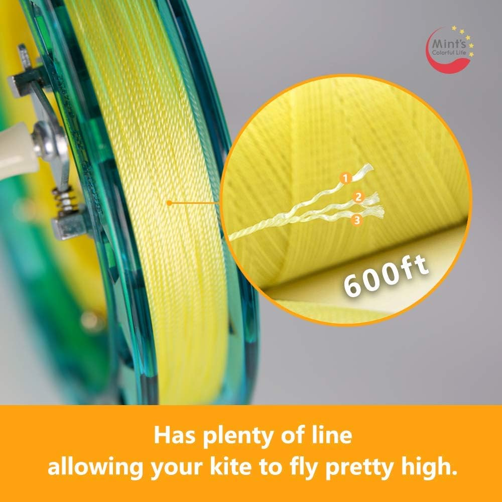Kite String Reel Winder 7Inches Dia with 600 Ft Line (60 Lbs) for Kids Teens and Women image number 6