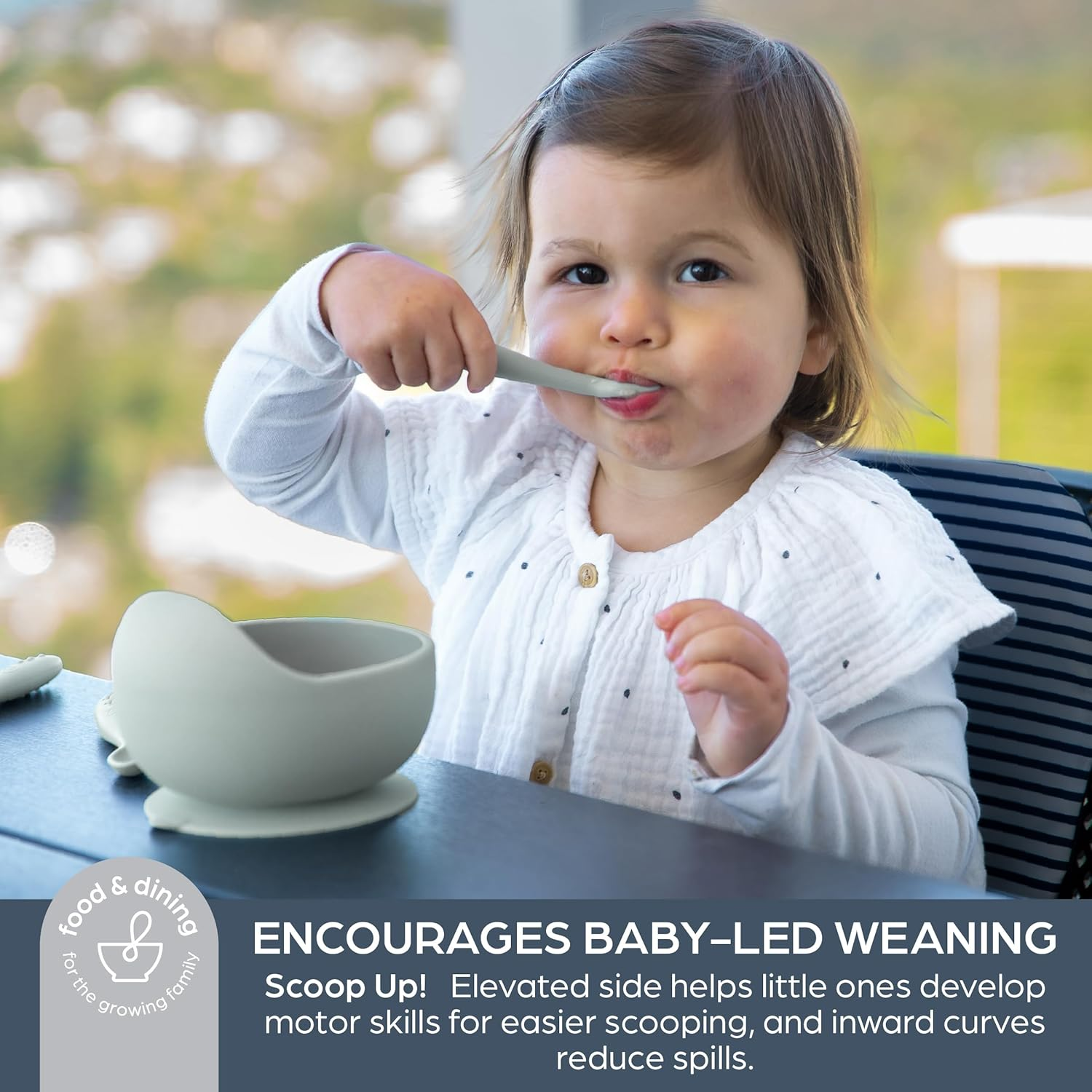 Dreambaby Mess-Free Toddler Silicone Meal Set: Suction Bowl, Cutlery + Snack/Drink Cup, 6 Piece Set image number 4