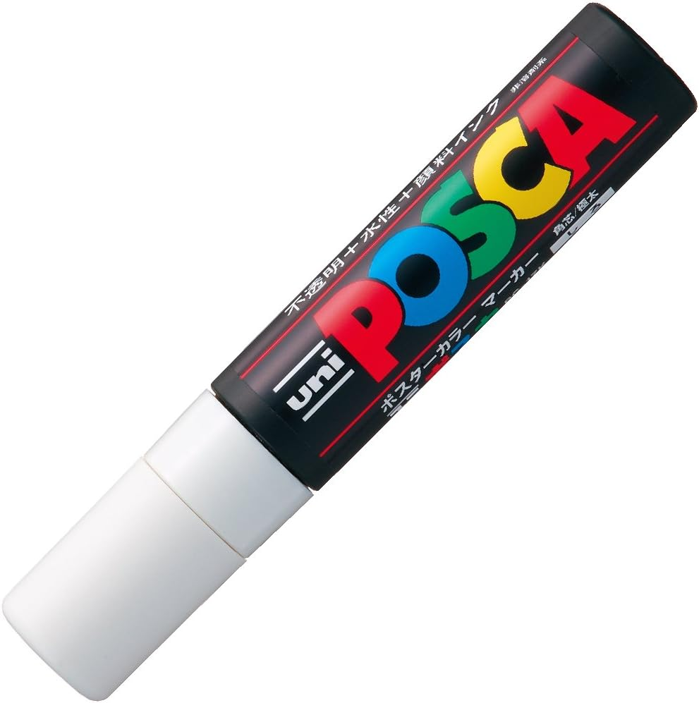 Uni Posca Medium Marker, White (PC5M.1) image number 2
