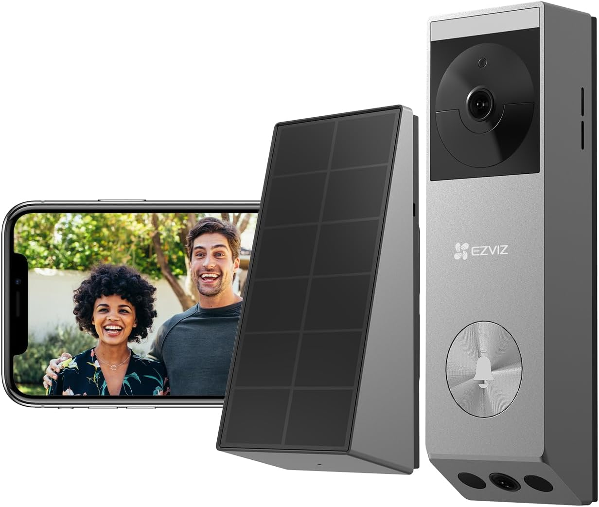 EZVIZ 2K Dual-Lens Video Doorbell Camera, Solar Panel Included Charge without Removing, Package Detection, 32GB Local Storage No Monthly Fee, Wired or Battery, Colour Night Vision, EP3X Pro image number 6