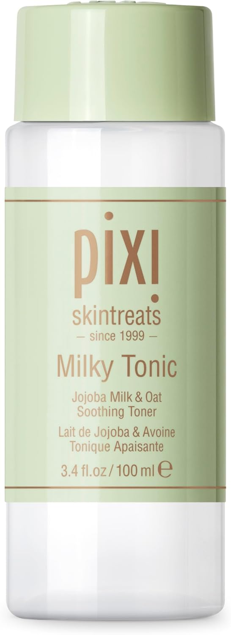 Pixi Milky Tonic, Calming & Hydrating Pads Containing Jojoba Milk, Infused with Oat Extract to Soothe, Alcohol-Free Daily Nourishing Toner, 3.4 Fl Oz/ 100 Ml