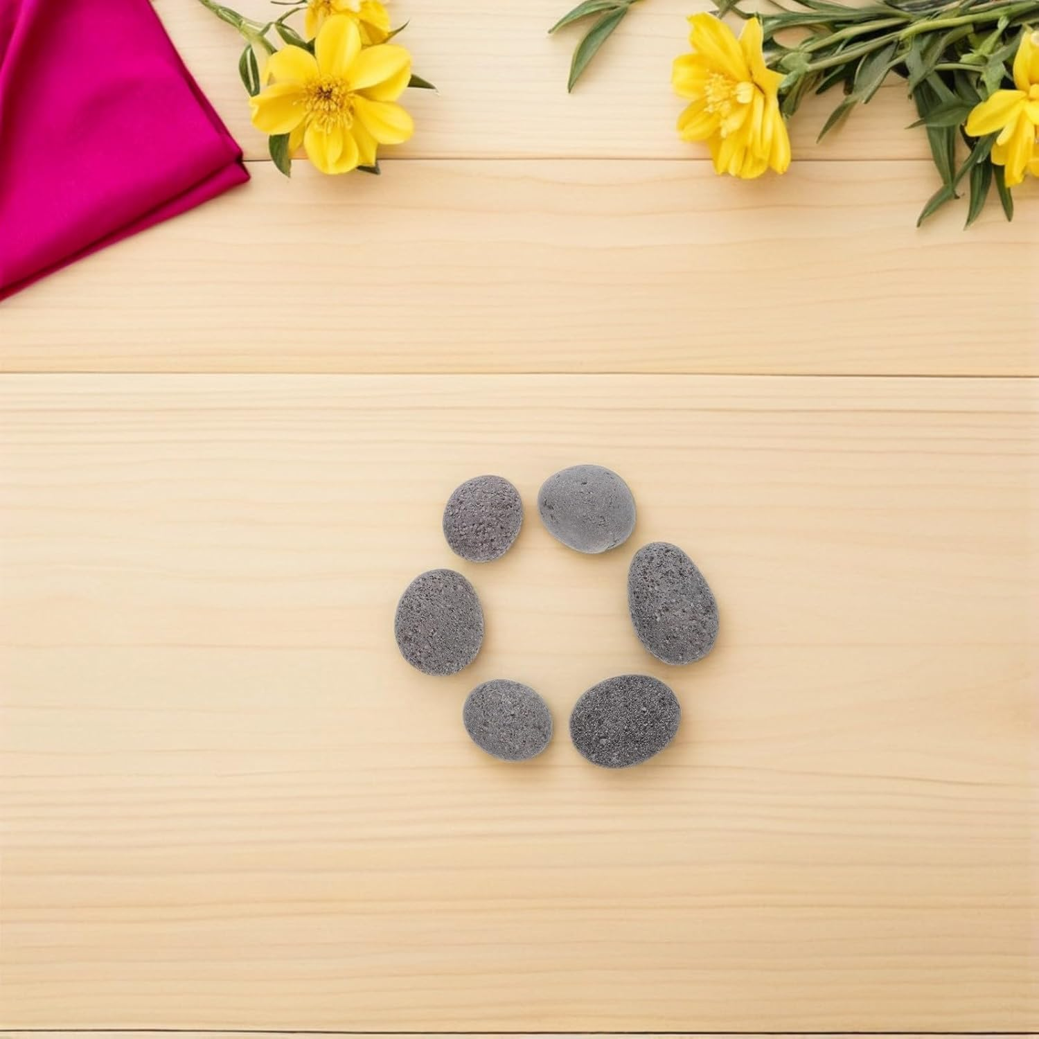 INOOMP 1 Bag Volcanic Lava Stones for Fire Pit - Reusable Decorative Fireplace Rocks - Landscaping Rock Fire Bowl Gas Fireplace Outdoor Indoor Use image number 3