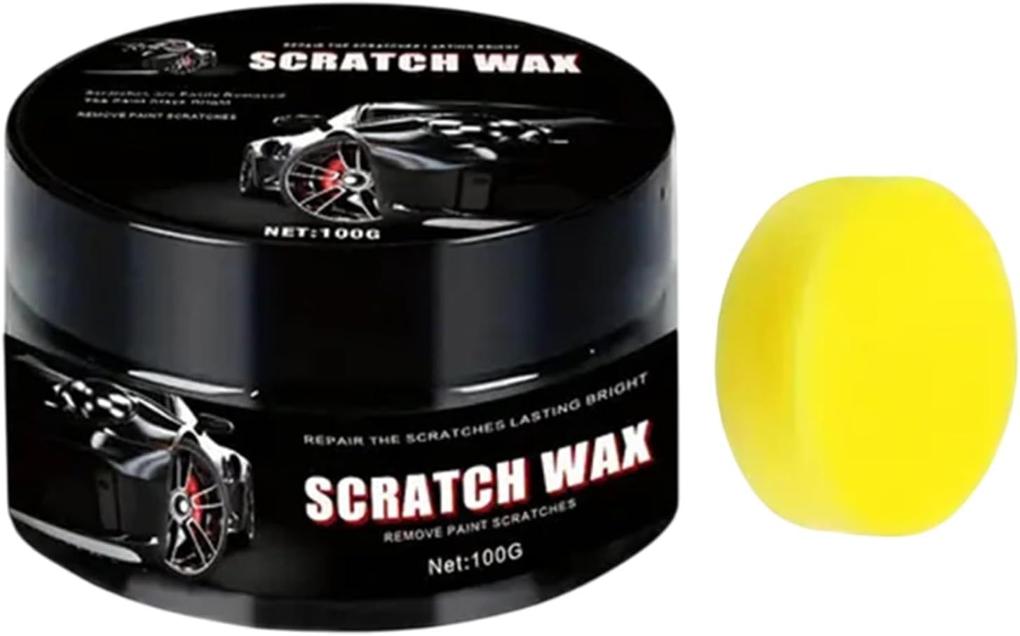 Zibeem Car Scratch Repair Wax | Automotive Polish, Scratch Removers & Waxes | 100G Quick-Curing Hydrophobic Polisher with Sponge for High-Gloss Finish, Easy Application Long-Lasting Protectant image number 2