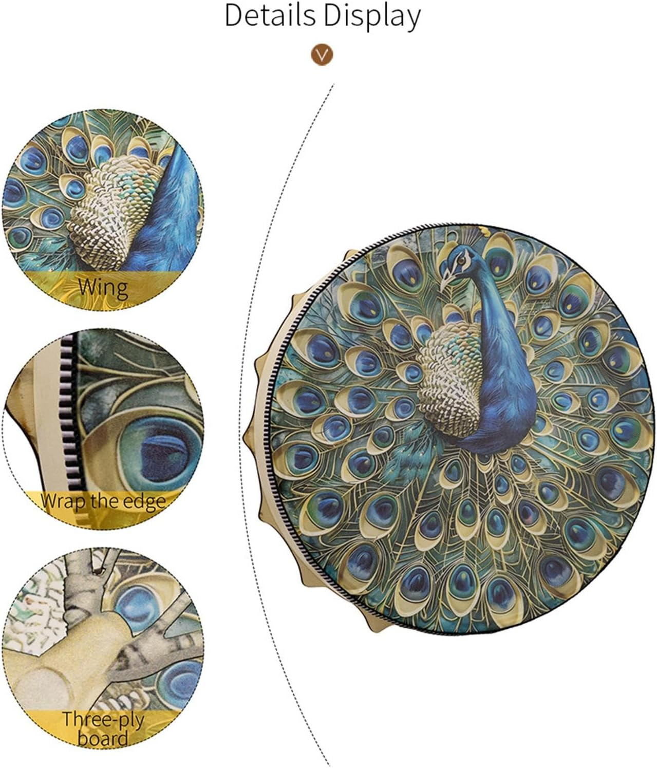 Handmade Shamanic Drum | Shaman Drum Native Instruments - Shamanic Drums 9.8 Inch Sound Healer, Shaman Tools for Spiritual Music, Reflection Meditation