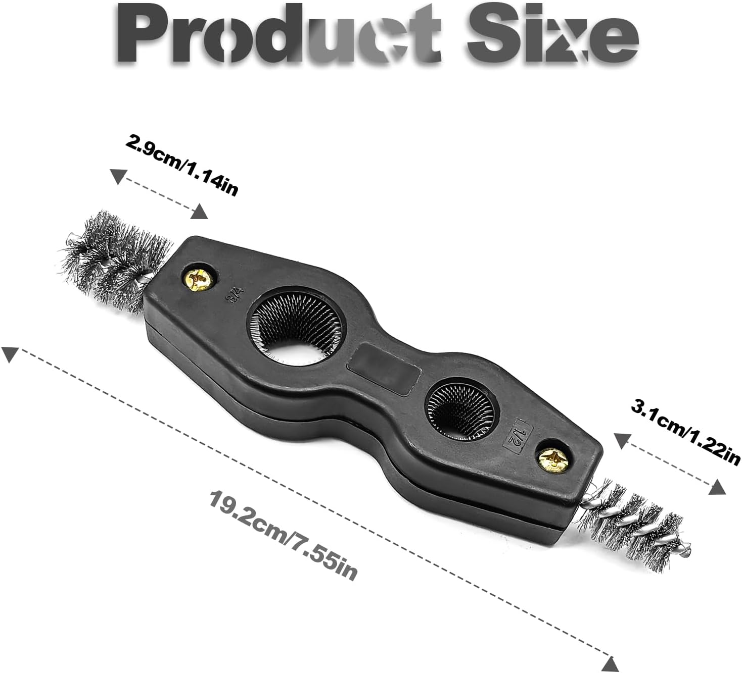 ZOKYUYS 4 in 1 Car Battery Cleaning Brush,Anti-Corrosion Battery Terminals,Copper Pipes Cleaner Brush Tool,Universal for Automotive and Marine for Plumbing Installation Soldering Brazing image number 3