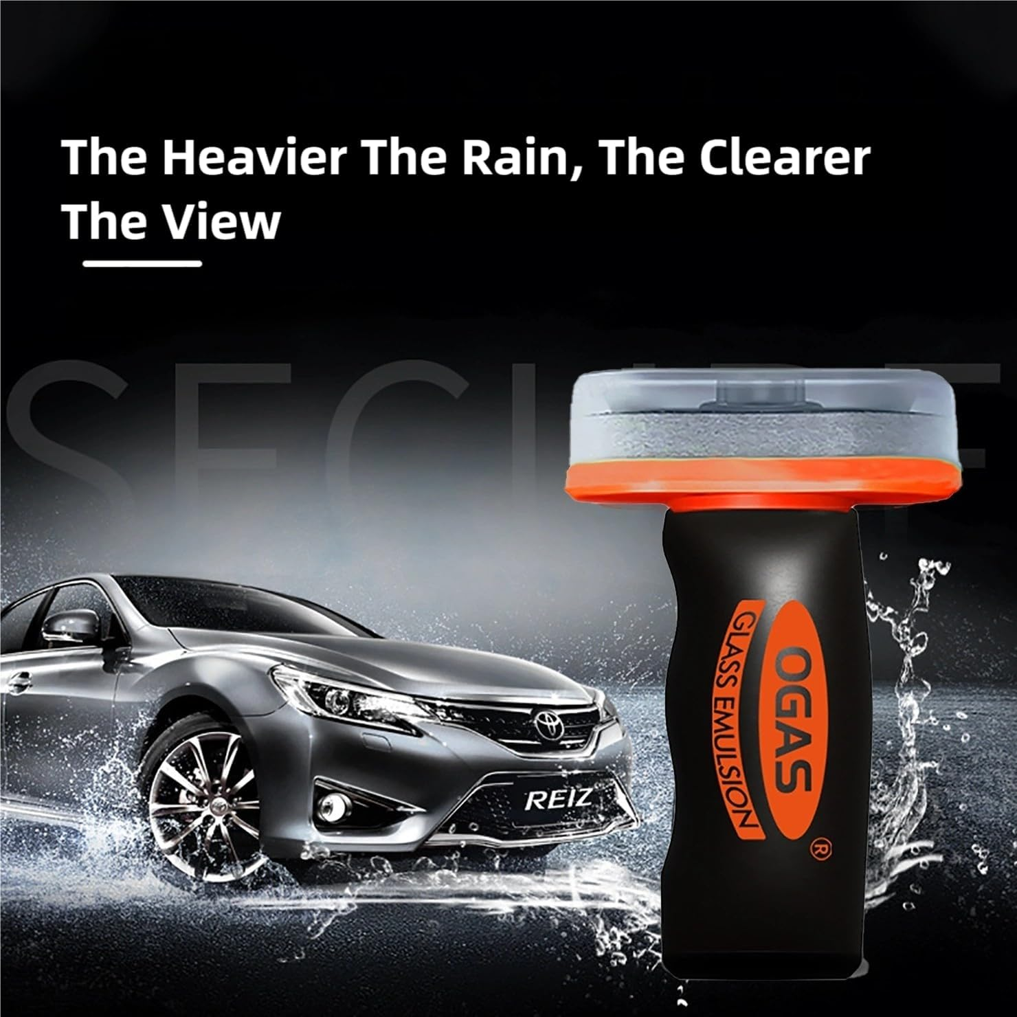 Automotive Oil Film Cleaning Brush,Car Windscreen Cleaner Remover Strong for Windshield & Windows, Anti-Fog Rain Cleaner,Car Glass Cleaner Improves Clarity & Visibility image number 6