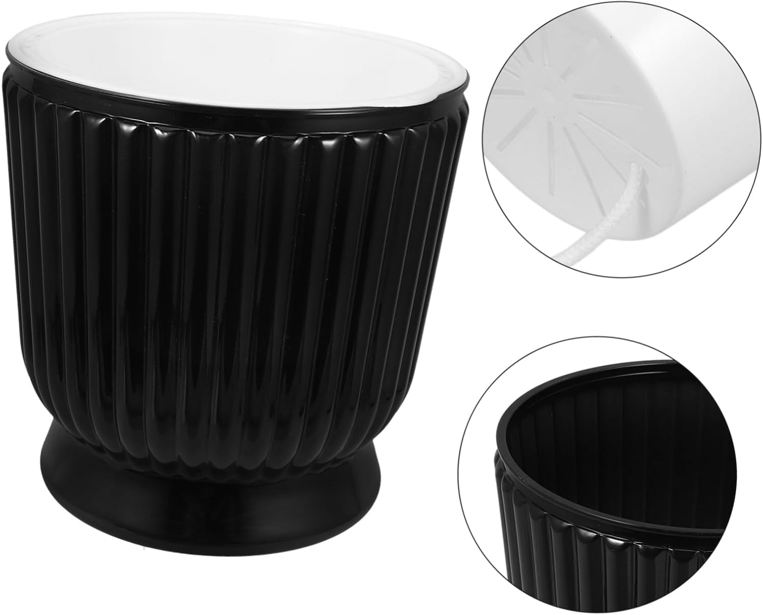 FUNOMOCYA Elegant Glass-Like Hydroponic Planter Self-Watering Planter Box Drainage for Indoor Plants Versatile Pots for Soil Hydroponic Gardening