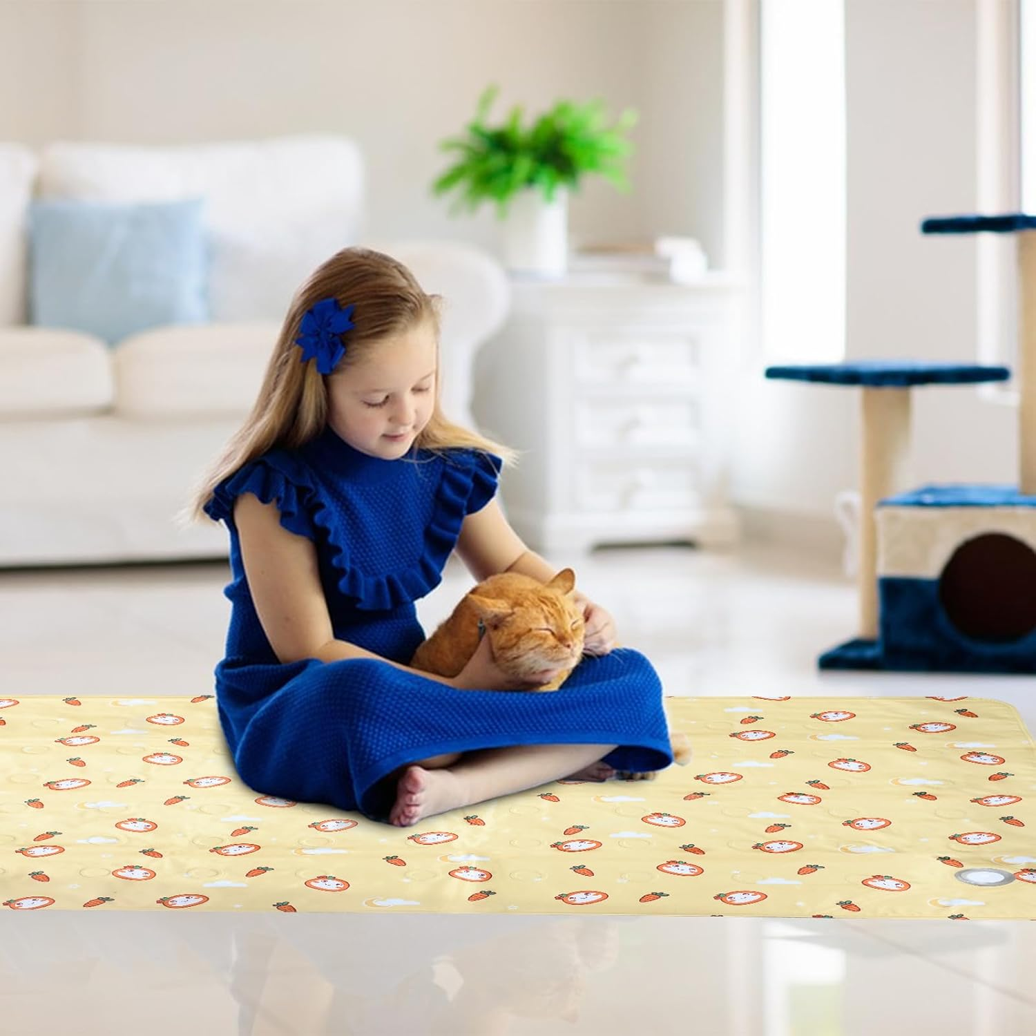 Dog Cooling Mat, Non-Toxic Gel Pet Cooling Mat, Waterproof and Scratch Resistant, 60 X 90 Cm, No Electricity Required, Suitable for Hot Summer Indoor and Outdoor, Cage, Kennel, Bed, Keep Pets Cool image number 5