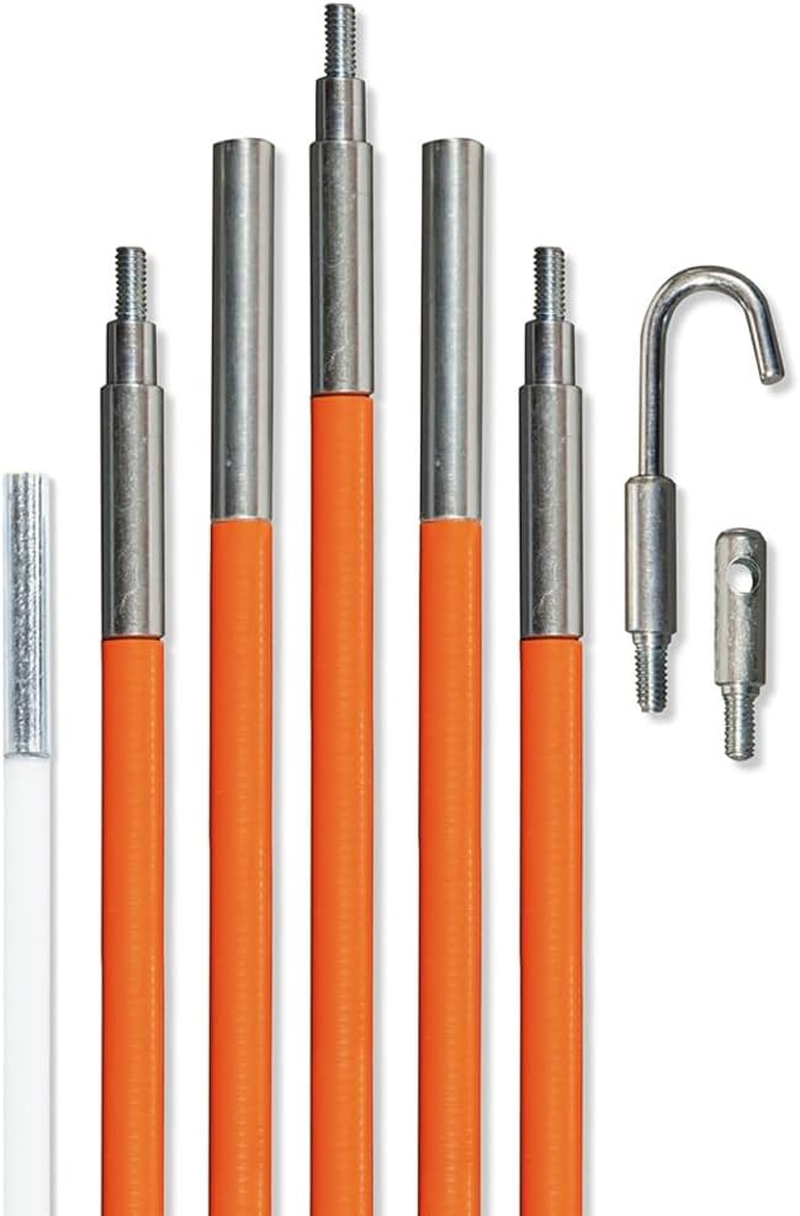 KLEIN TOOLS Fish and Glow Rod Set, Extra Durable, Lightweight and Available in a Variety of Lengths and Flexibilities, 56325, 25-Feet image number 5