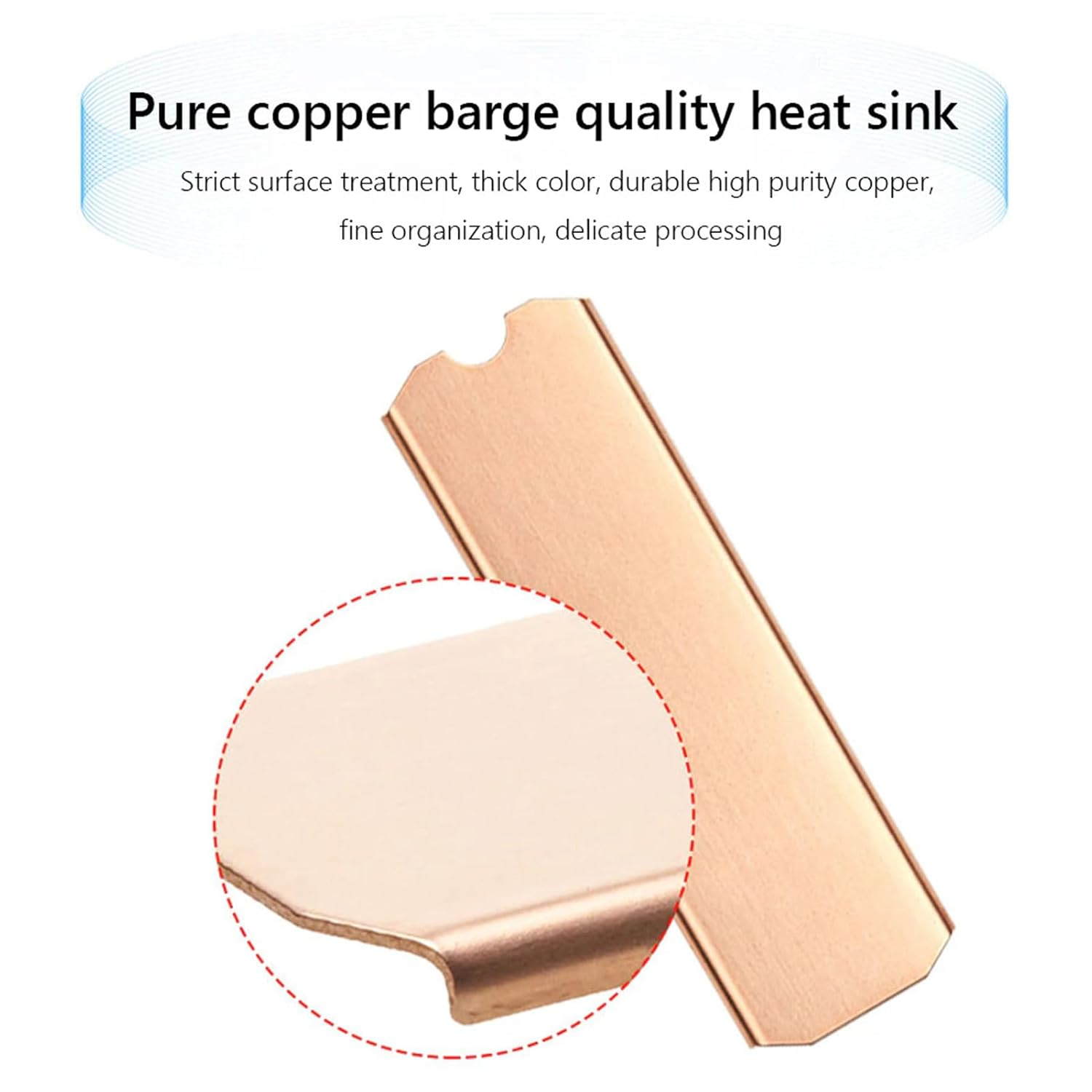 Fafeicy M.2 2280 SSD Copper Heat Sink, Precise Prevent Short Circuits SSD Copper Heat Sink Prevent Burrs Stable with Silicone Thermal Pad for Laptop image number 1