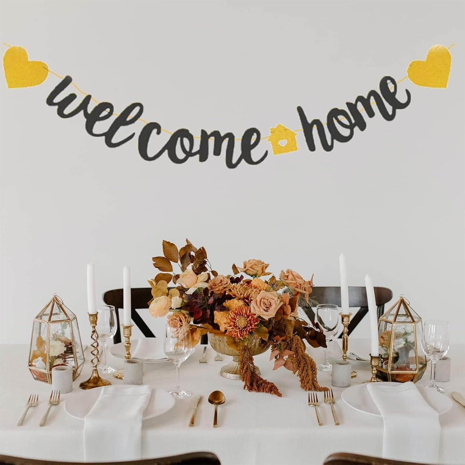 12 PCS Welcome Home Banner, Military Homecoming Decorations, Welcome Home Party Decor Set with Banner, Garland and Balloons, Ideal for Housewarming and Family Celebrations. image number 1