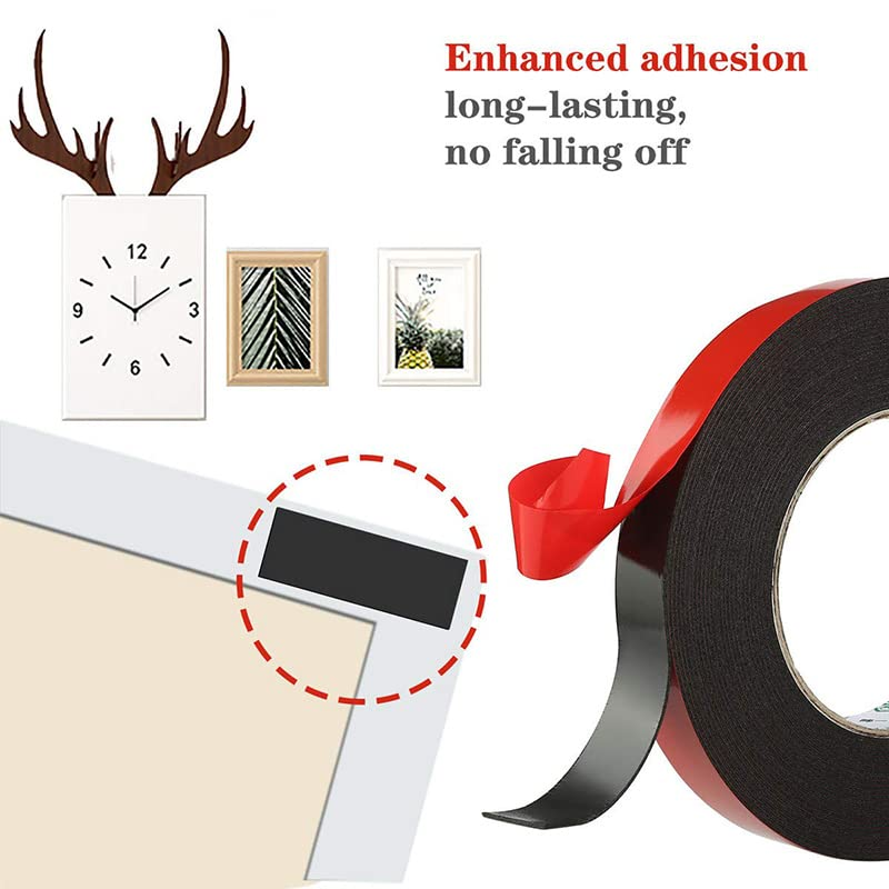 AIMALL Double Sided PE Foam Tape Waterproof Adhesive Mounting Tape &ndash; Strong and Durable for Car Trim, Body Plates, Mirrors, Boats &ndash; 14Mm/24Mm Width, 5 Meter Length image number 2