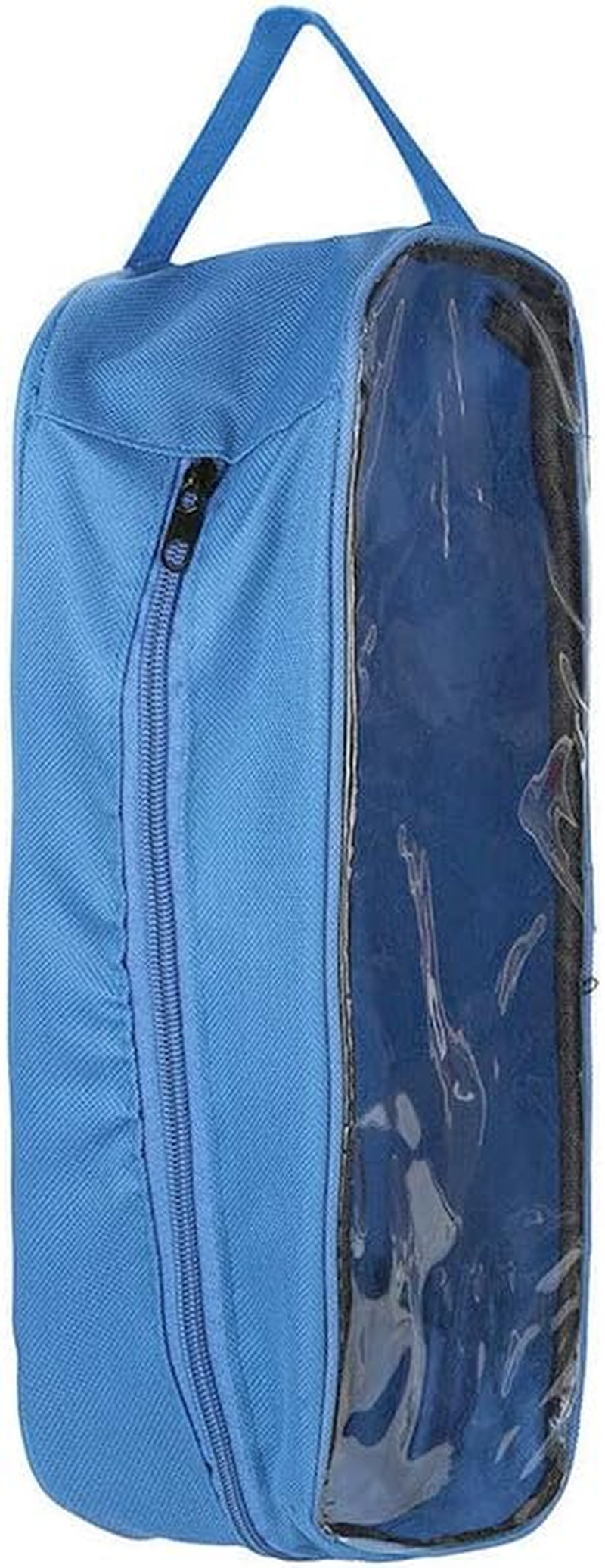 AIMALL Waterproof Portable Shoe Bag with Handle, Travel Storage Case for Shoes, Sports, Toiletries, and Cosmetics, Clear View Window, 13 X 4.72 X 5.12 Inches - Blue image number 7