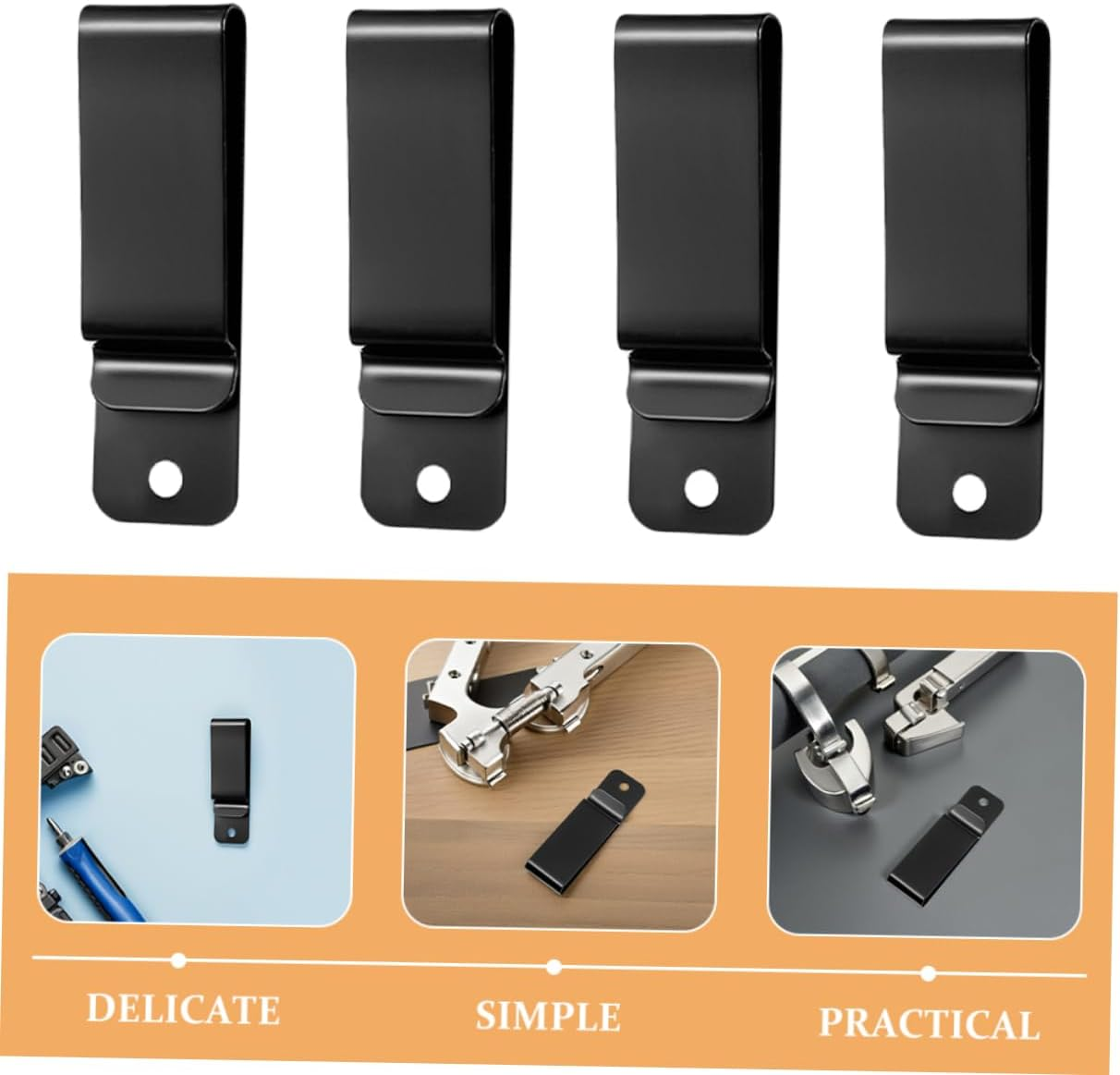 EXHUMKY Camping Bag Clip Metal Spring Clip Trigger Spring Keyring Buckle Versatile Lightweight Secure Key Holder for Travel Everyday Use and Camping image number 2