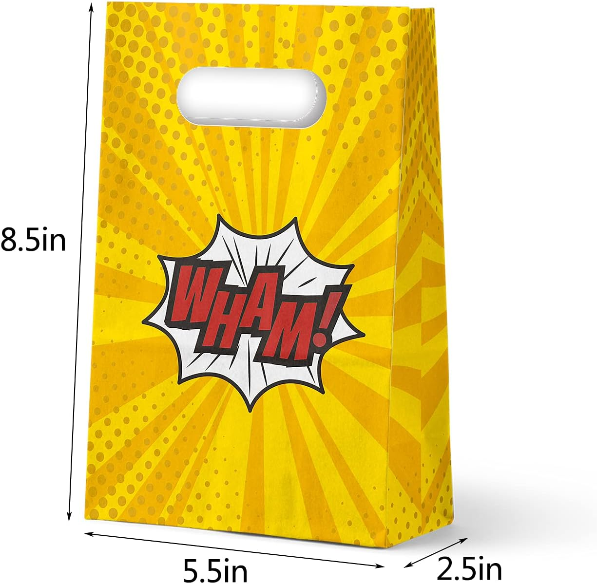 Superhero Party Supplies Treat Bags Kids Birthday Party Recyclable Cookie Candy Paper Favor Bags image number 3
