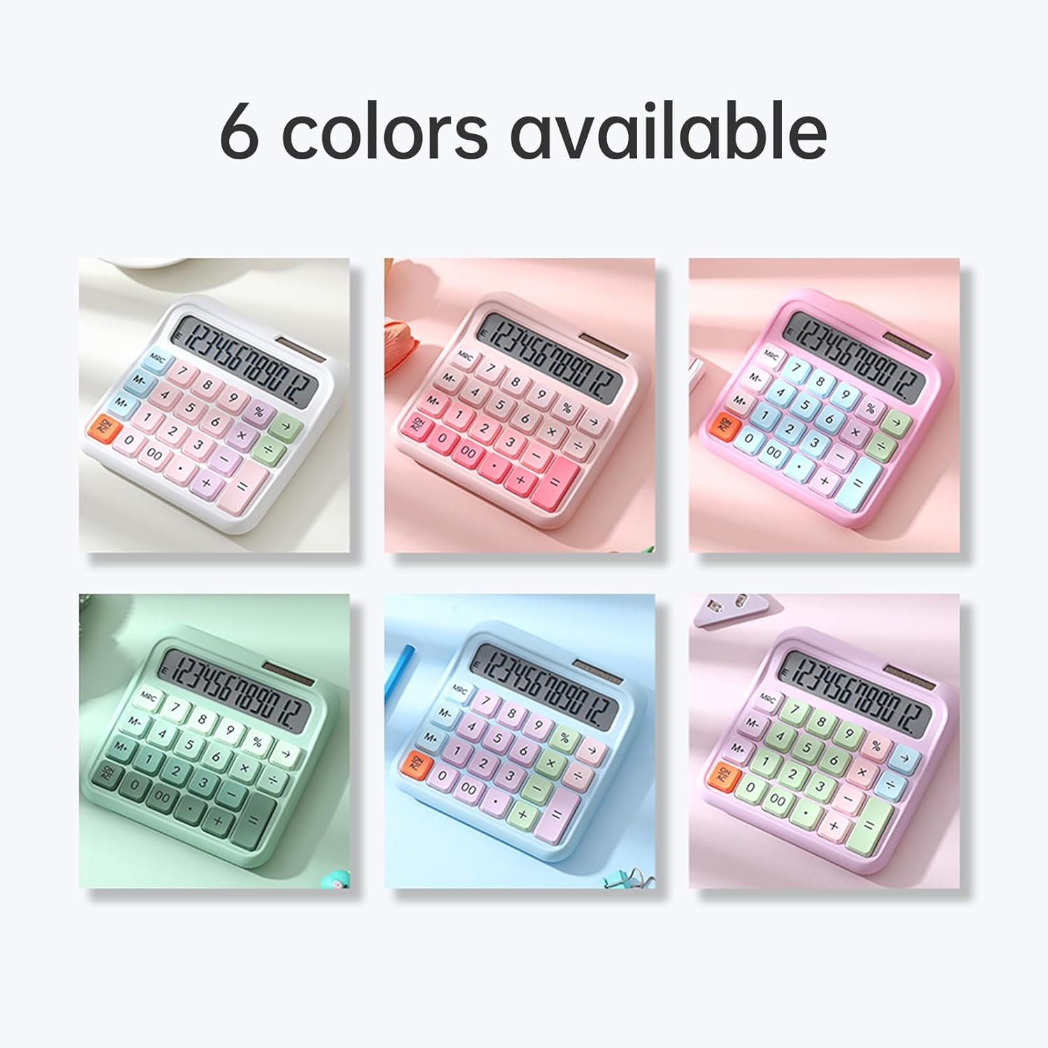 Desktop Calculator 12 Digit Large Display Big Button Solar and Battery Operated Suitable for Office School Home Students Accountant image number 1