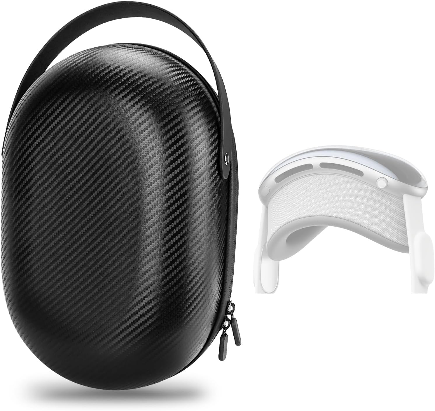 Geekria Shield Hard Carrying Case Compatible with APPL Vision Pro, Portable Bag Protect VR Device and Accessories, Drop and Scratch Proof Compact Travel Case for Vision Pro (Clear)