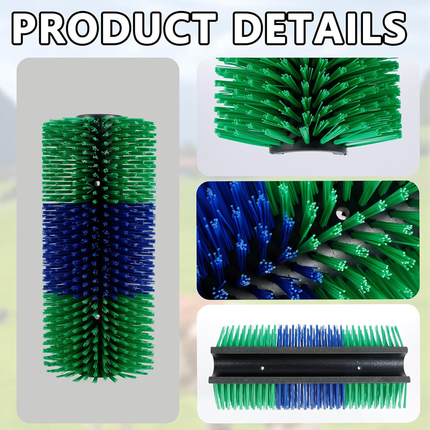 Livestock Scratching Brush, 17.7 X 7.8 Inch Large Cattle Brush Scratcher for Relieving Itching and Cleansing Massage, Livestock Scratching Brush for Horse, Elk, Cattle, Pig, Sheep (Green) image number 3