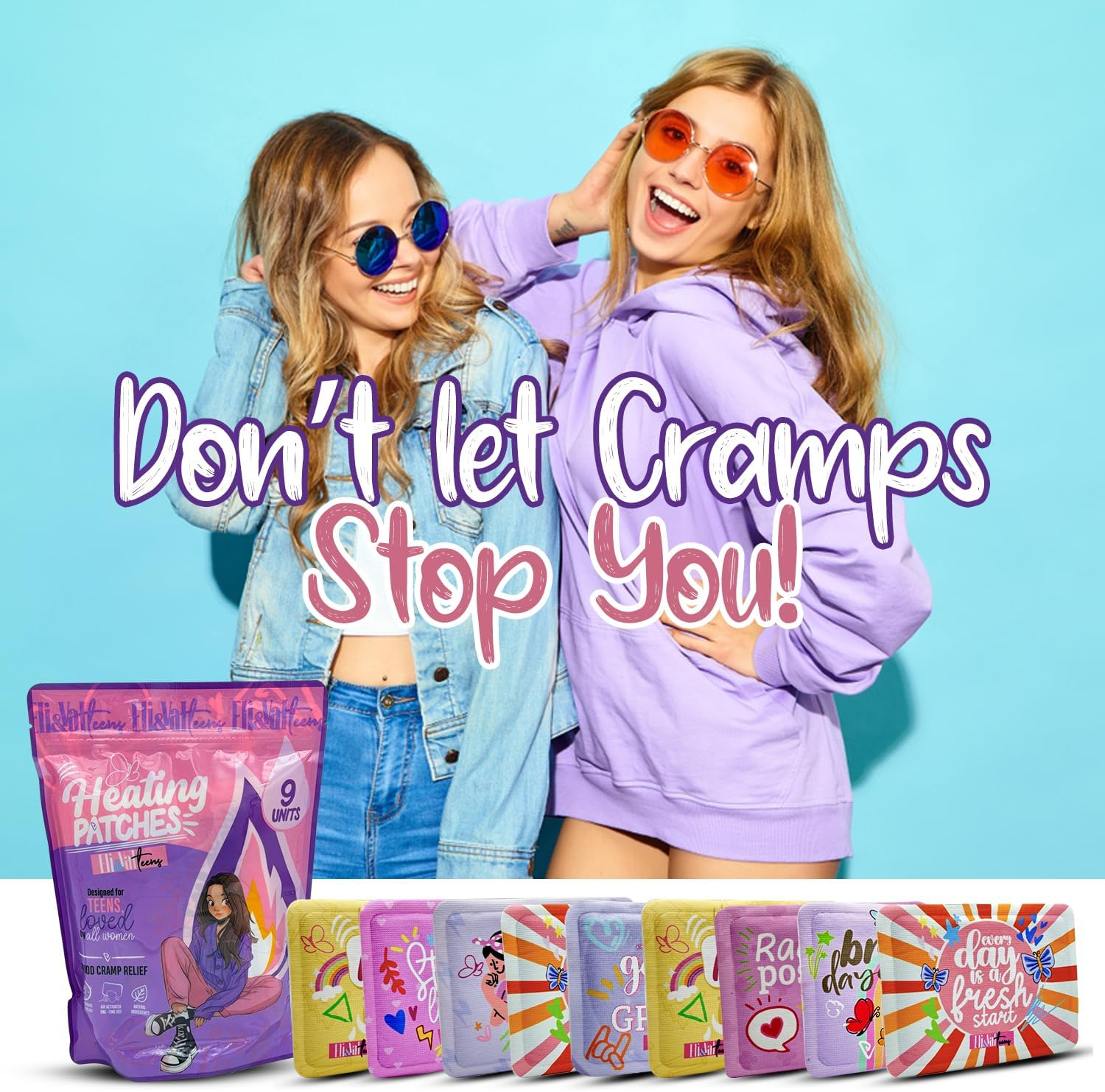 Ultra Thin Period Heating Pads for Cramps - Heat Therapy for Menstrual Pain Relief - Portable Heat Patches for Teens Girls and Women - Menstrual Heating Pads for Cramp Relief (Heating Patches) image number 2