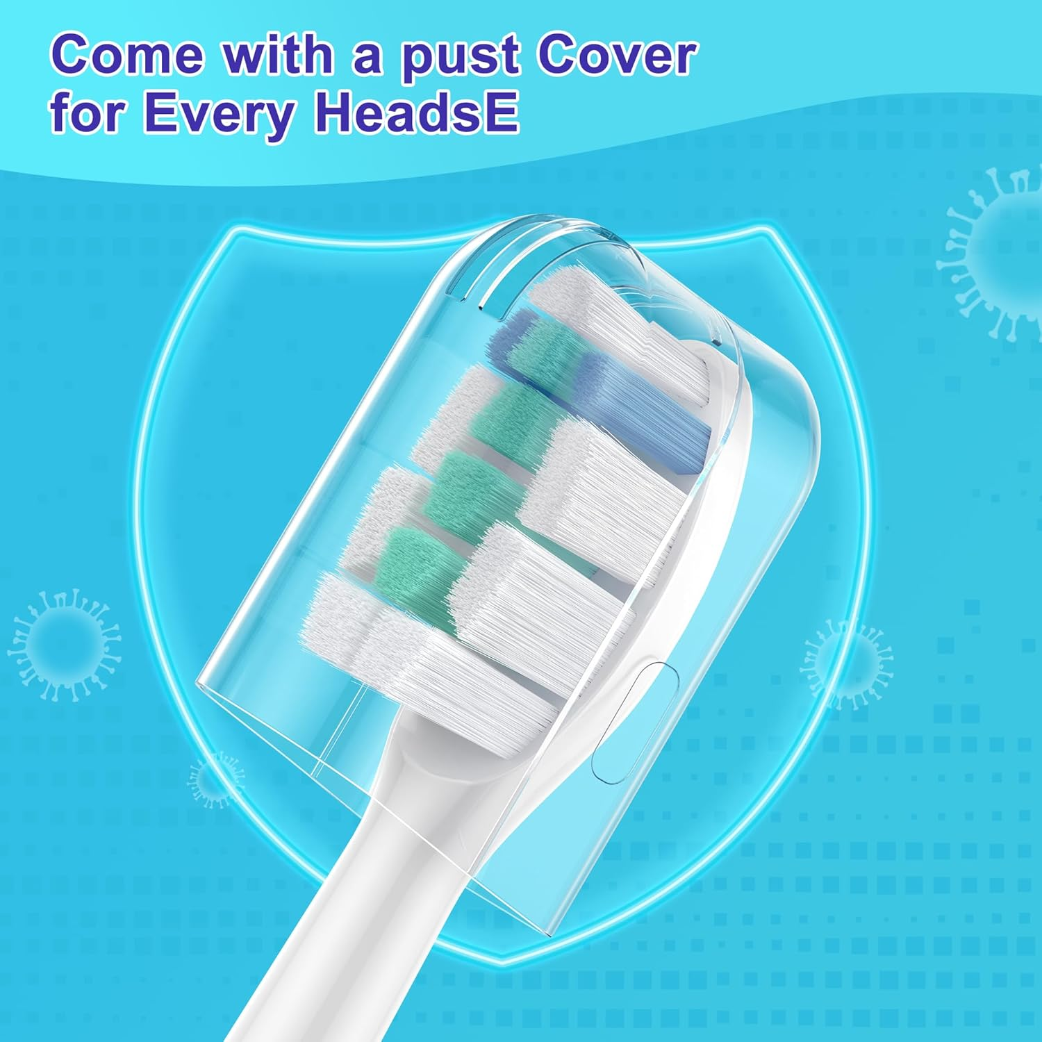 Replacement Toothbrush Heads for Philips Sonicare：10 Pack Soft Replacement Electric Brush Head C2 Compatible with Phillips Sonicare Diamondclean Protectiveclean Easyclean Flexcare Healthywhite Control Snap-On for Adults（White） image number 5