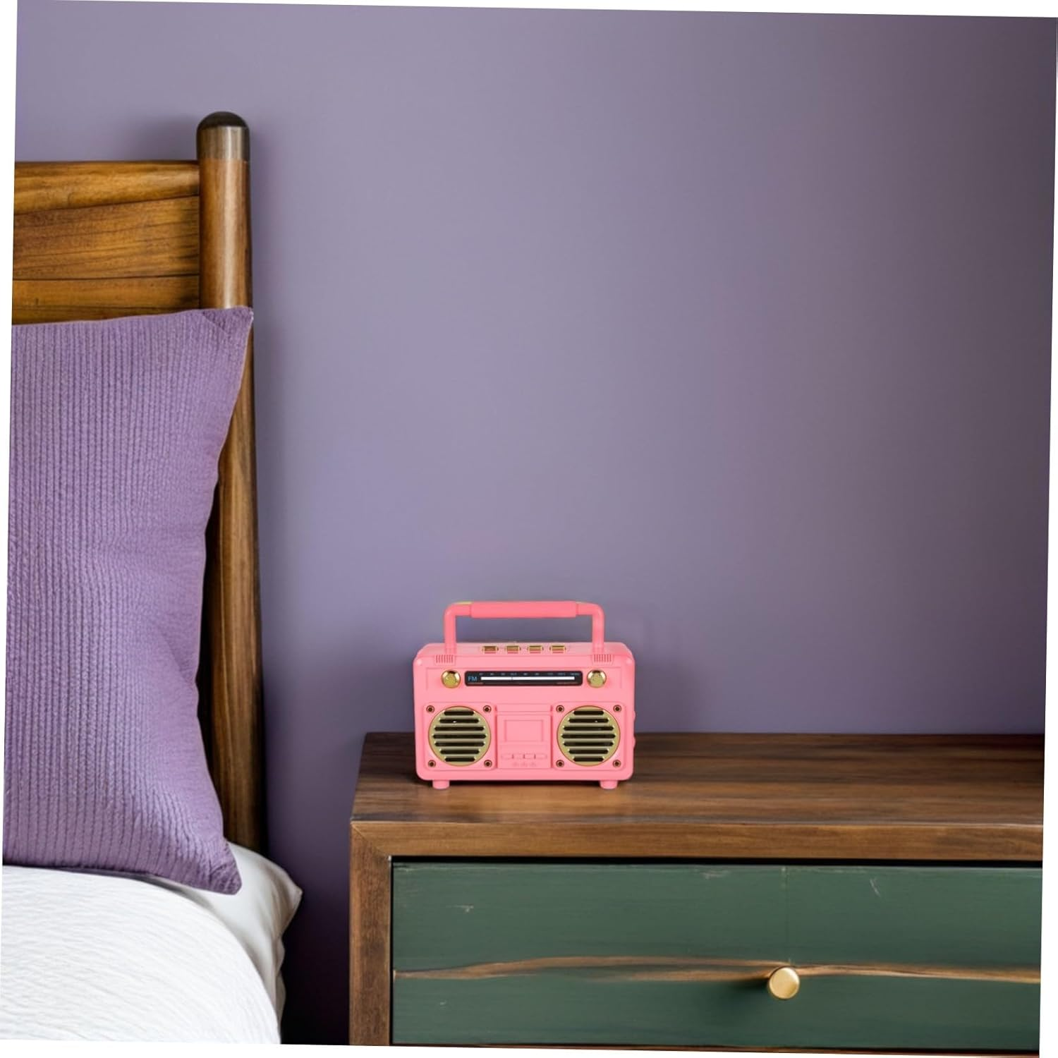 UTHCLO Vintage Mini Wireless Speaker Retro Portable Radio with Long Battery Life Compact Subwoofer for Outdoor Camping Travel Beach and Cheerleading Events image number 2