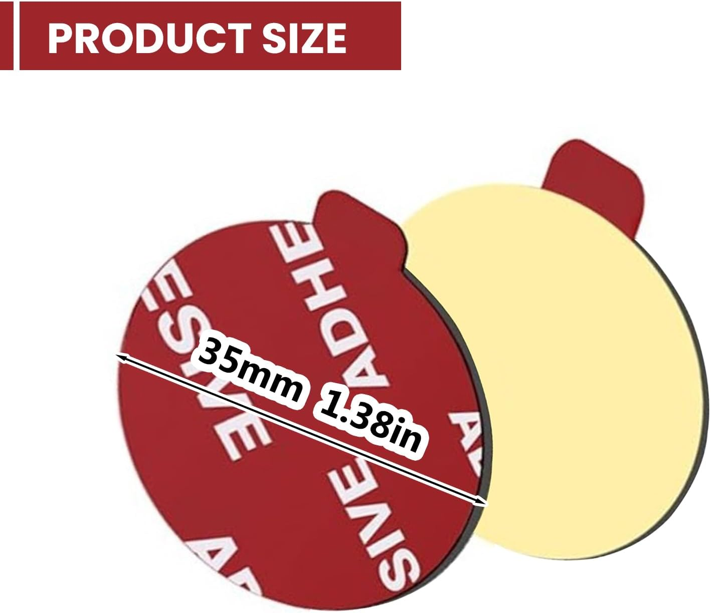 Xlihdzum 12 Pack 3M Sticky Adhesive Replacement Compatible - with Socket Mount Base VHB Sticker Pads for Collapsible Grip Stand and 3M Double Sided Tape Adhesive Mounting Pads Replacement image number 1