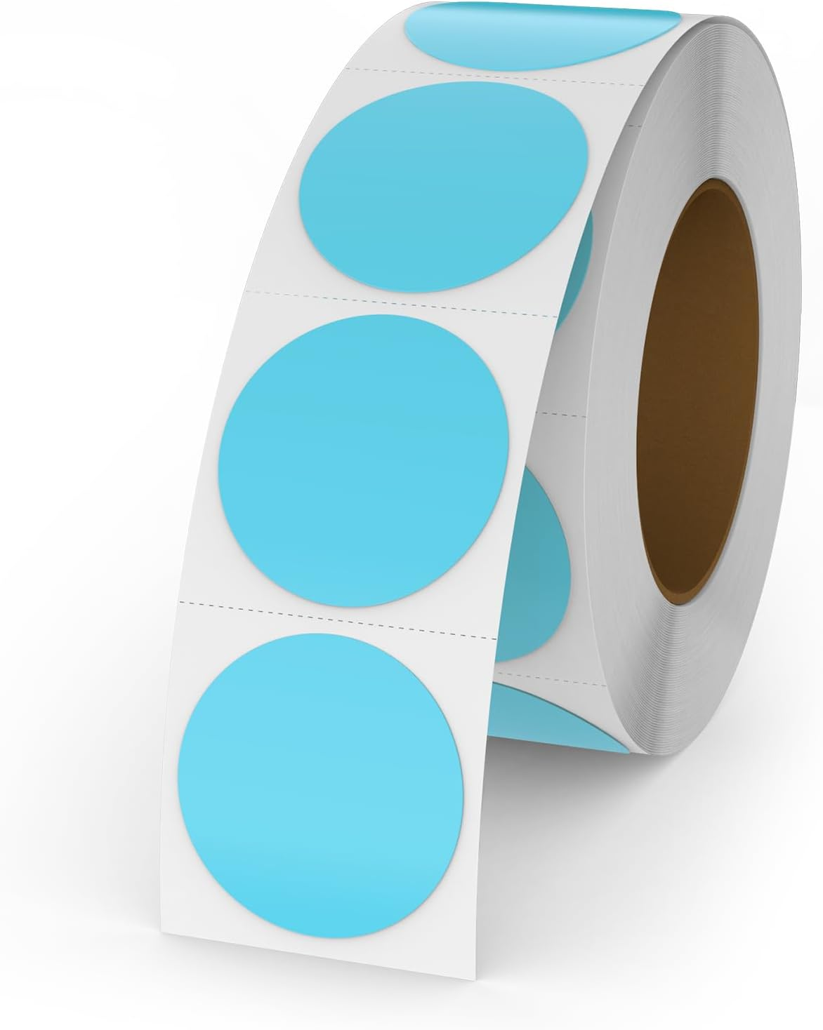 Yellow round Thermal Labels Self-Adhesive 1 Inches Circle Printer Stickers Waterproof Dot Vinyl Decal Nametag for Busineses & Warehouses 500 PCS per Roll