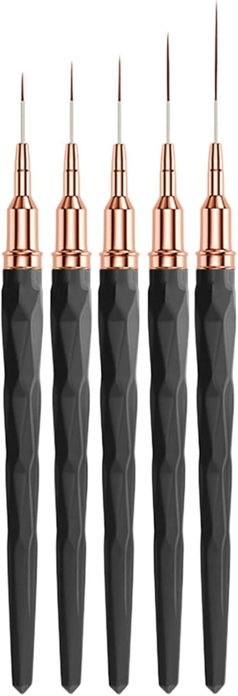 Nail Liner Brushes, Nail Paint Brush Fine Tips, Sizes 7/9/11/15/25Mm, French Tip Tool Nail Tech Supplies for Women Girls Home Salon