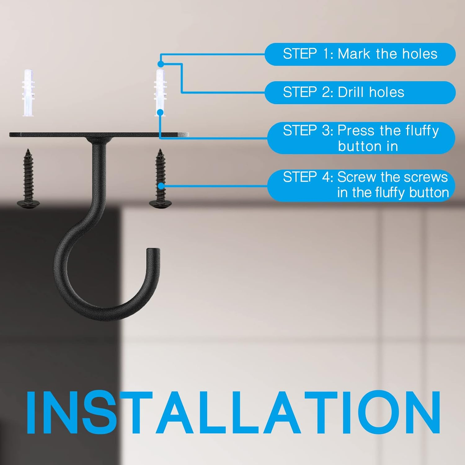 4In Ceiling Hooks for Hanging Plants 4Pack for Plants image number 3