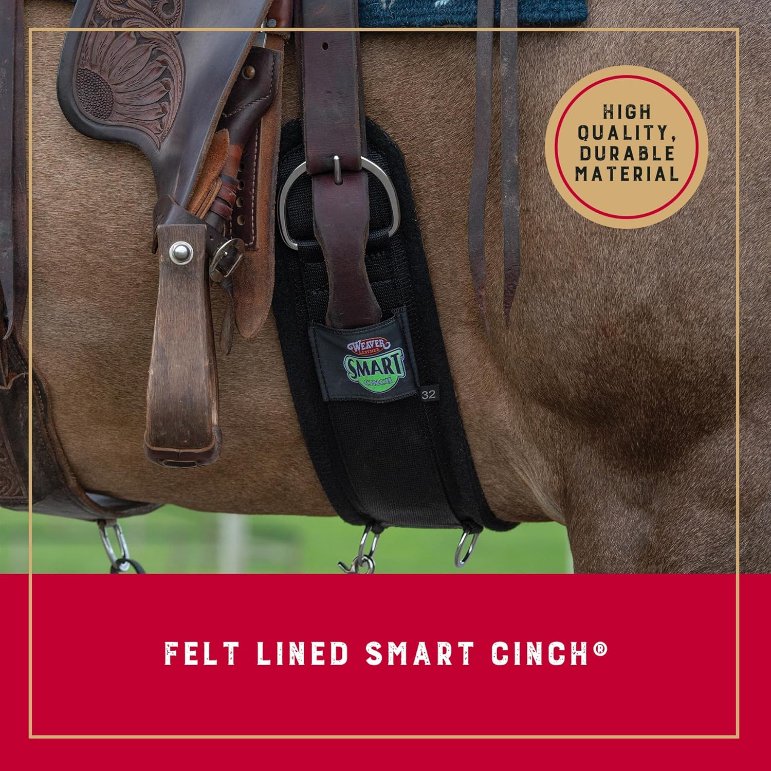 Weaver Leather Felt Lined Smart Cinch with Roll Snug Cinch Buckle image number 1