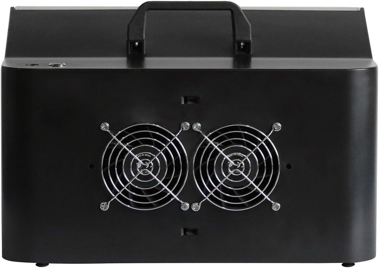 Voilamart Portable Spray Booth Kit, Airbrush Spray Booth Kit with 4 LED Lights, Powerful Dual Exhaust Fans, Spray Booth Filter, Turntable, 6 Ft Extension Hose for Painting Model Cake Crafts Arts image number 3