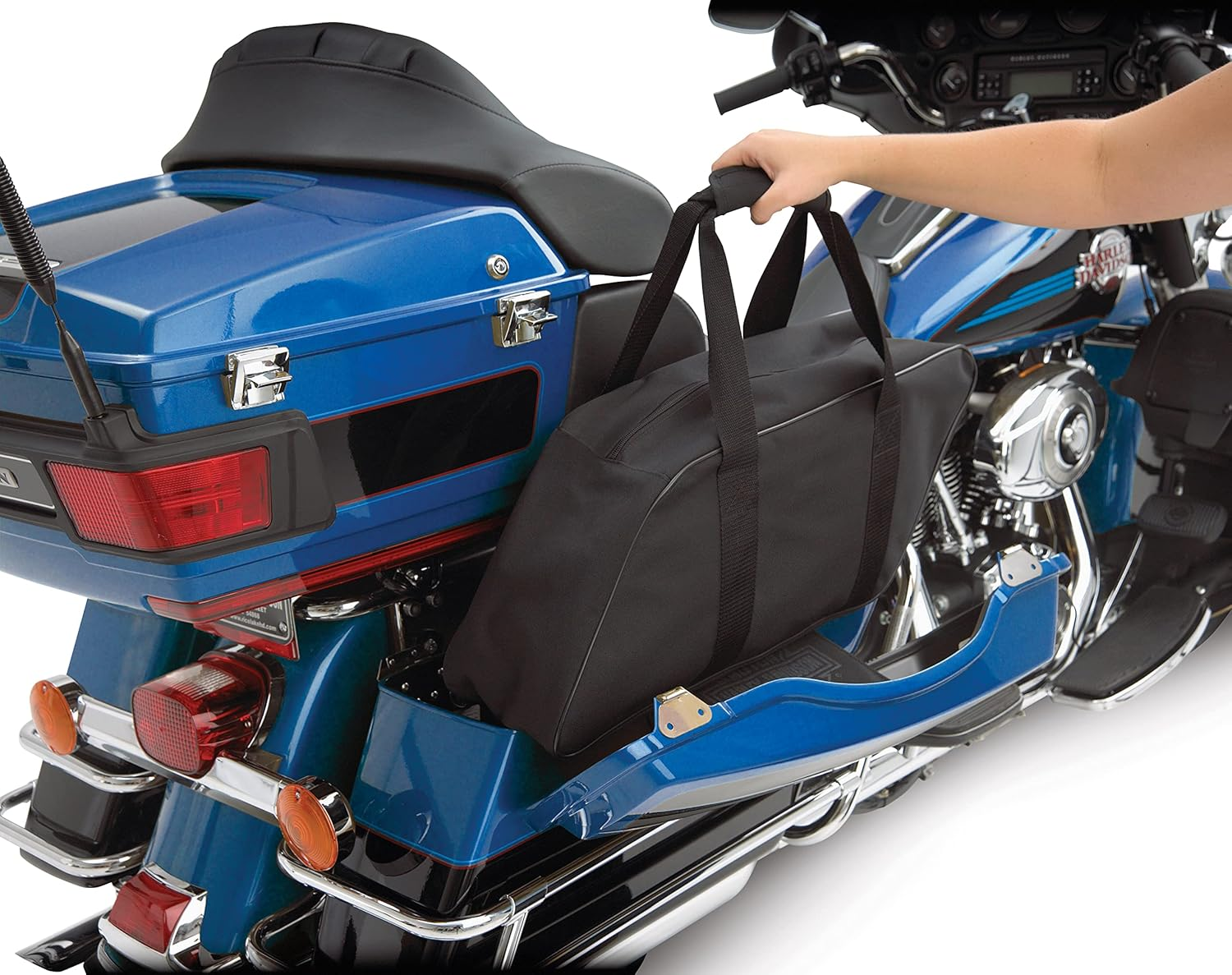 Hopnel Show Chrome HDSL Saddlebag Liner Fits 2014-2021 Harley Davidson H-D Touring Road King Electra Road Street Glide Ultra Classic Honda Yamaha Kawasaki Indian(Cvo Style/Oem Hard Saddlebags) Medium image number 2