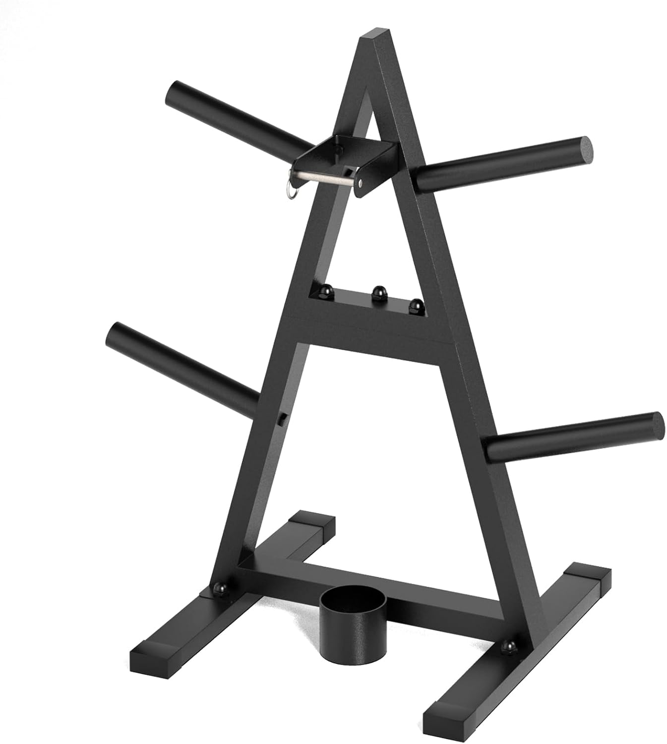 A-Frame Weight Plate Tree for 1" Olympic Plates - Holds 300 Lbs, Dumbbell Rack and Home Gym Storage Stand - Organize Your Workout Area ! image number 5