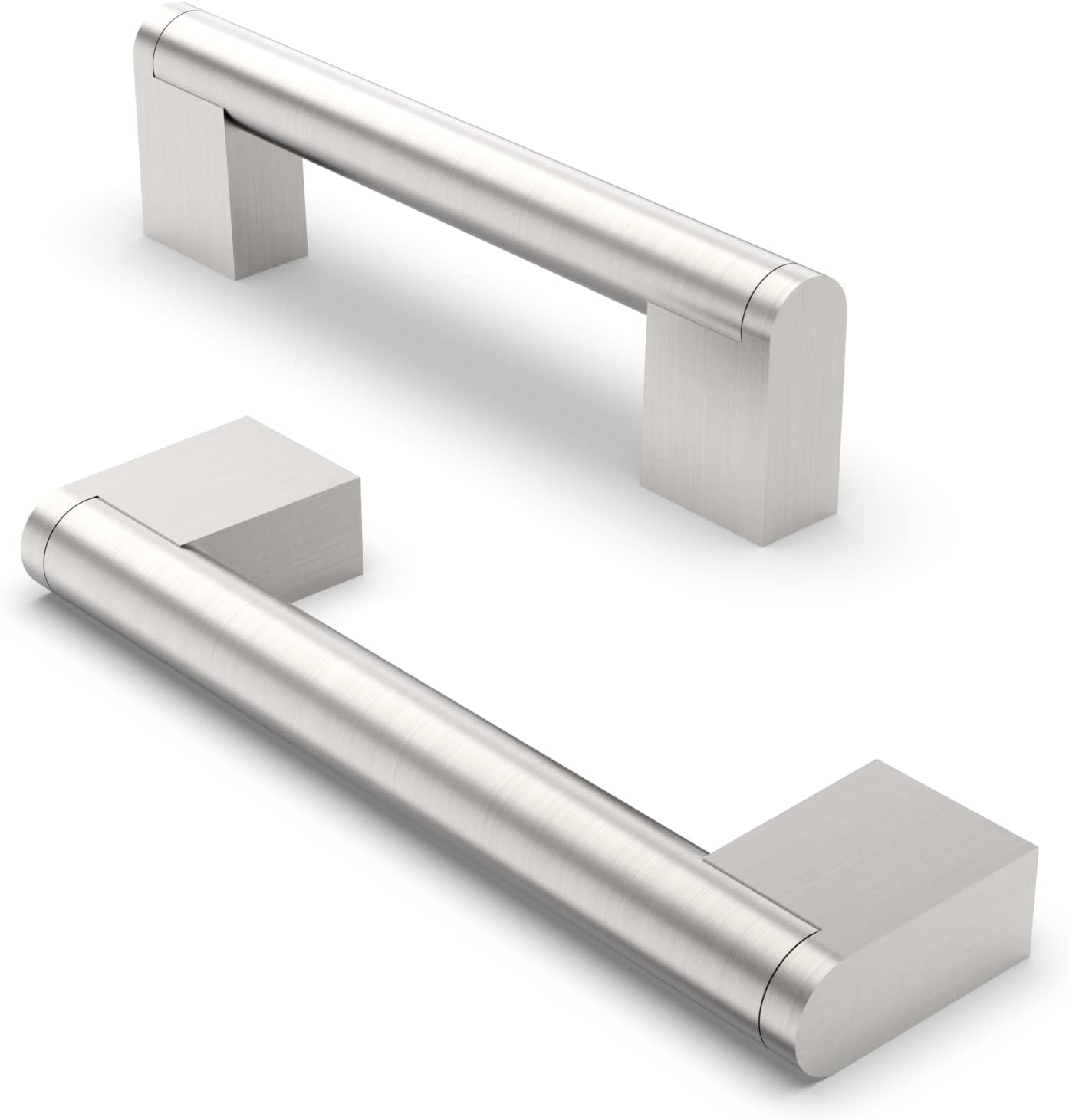 FURNIWARE 10 Pack Cabinet Pulls, Hardware Drawer Handles, Stainless Steel Kitchen Cabinet Door Handles Pull, Brushed Nickel-96Mm(3.7 Inch) Hole Center image number 7