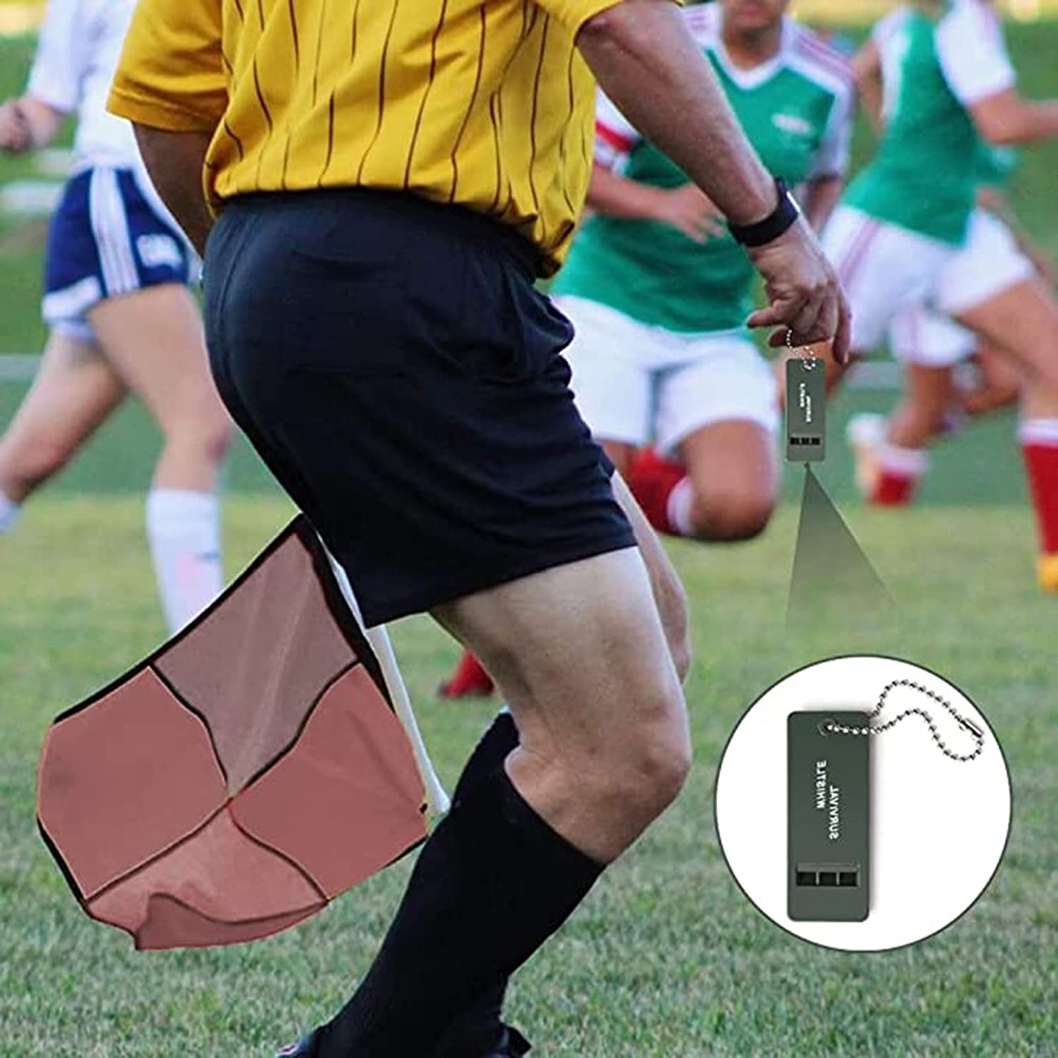 Aeixlum-3 Pieces Emergency Survival Whistles, Referee Whistle, Starting Whistle, Swimming Command Whistle，Triple Holes Design Outdoor Whistles, for Camping, Hiking image number 4