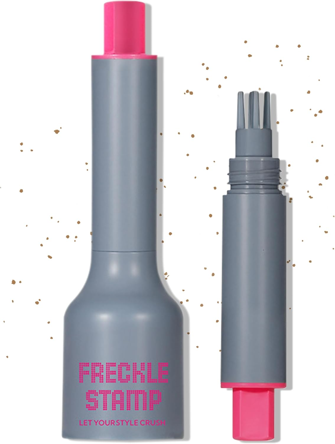 Erinde Faux Freckle Stamp, Waterproof Freckle Pen Makeup, Long Lasting Natural Fake Freckles Stamp, Lifelike Magic Freckles Pen for Face, Sweatproof Matte Makeup for Women Men 04#