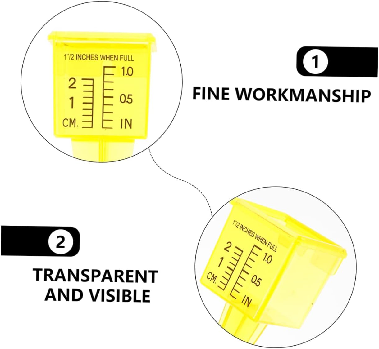 DOITOOL 3Sets Heavy Duty Outdoor Rain Gauge Plastic Sprinkler Gauge Rain Gauge Container for Accurate Rainfall Measurement 4Pcs*3 image number 1