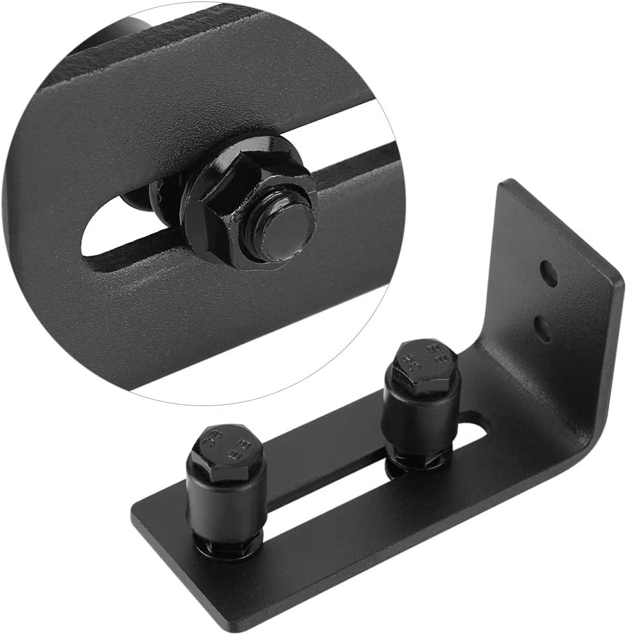 Carbon Steel Sliding Barn Door Bottom Floor Guide Hardware Strong and for Smooth Sliding Black image number 2