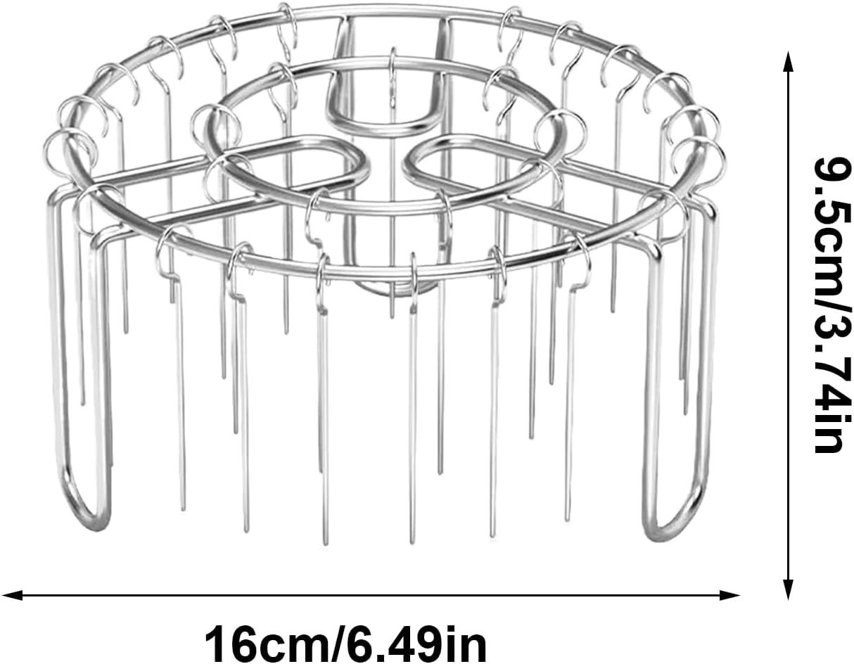 Air Fryer Racks, Skewer Racks for Airfryers, Vertical Oven Skewer Holder, Stainless Steel Skewers Heat-Resistant, Reusable,Rust-Proof image number 5