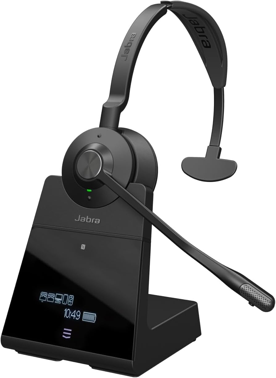 Jabra Engage 65 Stereo Wireless DECT On-Ear Headset, Black, One Size image number 1