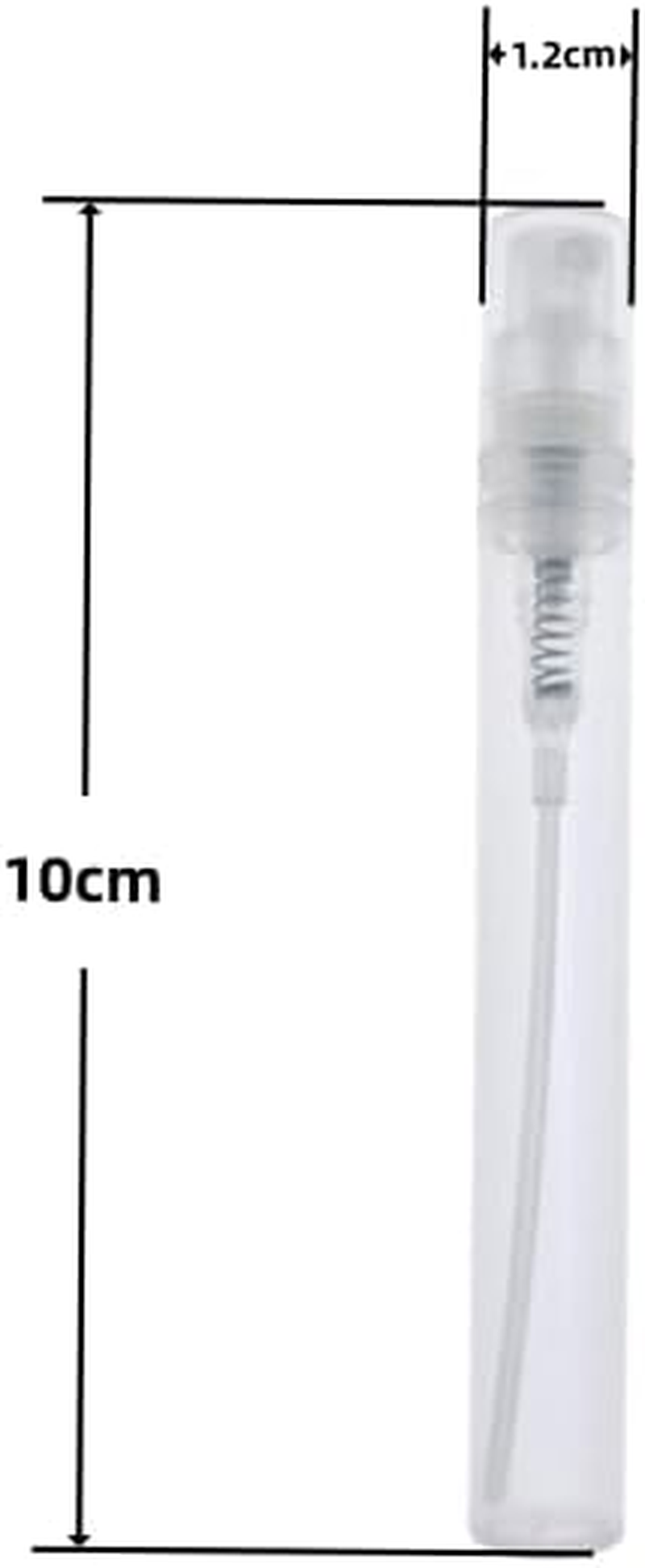 RIKWOG ZHIYE 10Pcs Mini Spray Bottles, 5Ml Plastic Refillable Empty Fine Mist Perfume Bottles Portable Sample Spray Containers for Travel Party Cosmetic Makeup Tool, Clear image number 2