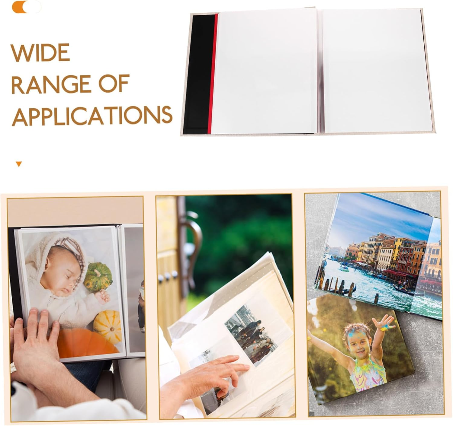 Cabilock Vintage Photo Album Self-Adhesive Photograph Album for Weddings Graduations Cover Pages for Cherishing Memories Sticky Pages for All Occasions image number 5