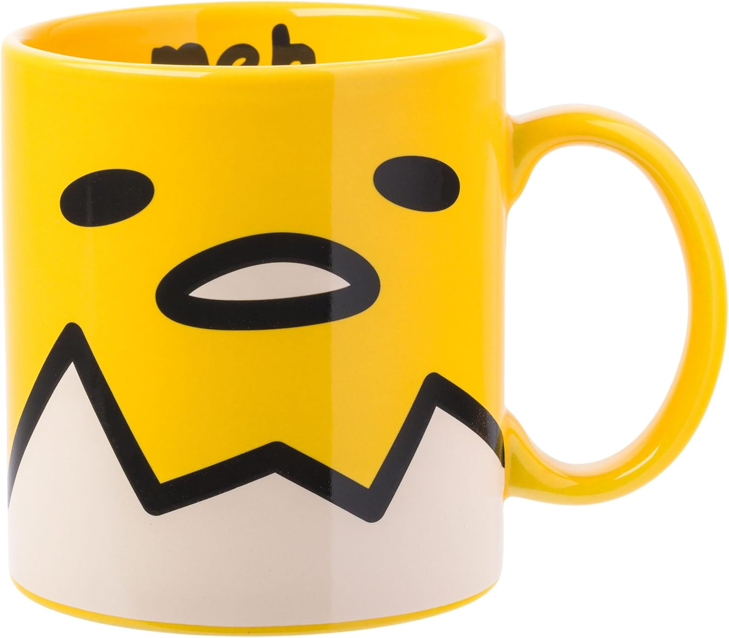 Silver Buffalo GUD20534 Sanrio Gudetama Face Ceramic Mug, 20-Ounce, Yellow image number 5