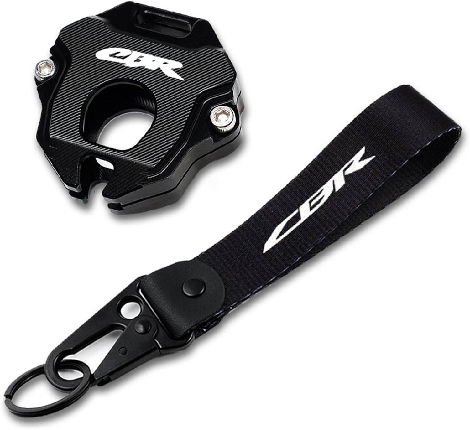 Zenaha Motorcycle CNC Key Case Cover Shell Keychain Compatible with CBR650R CBR600RR CBR1000RR CBR500R CBR600F CBR 650R 600RR 1000RR 250RR (Color : Keychain-White, Size : /)