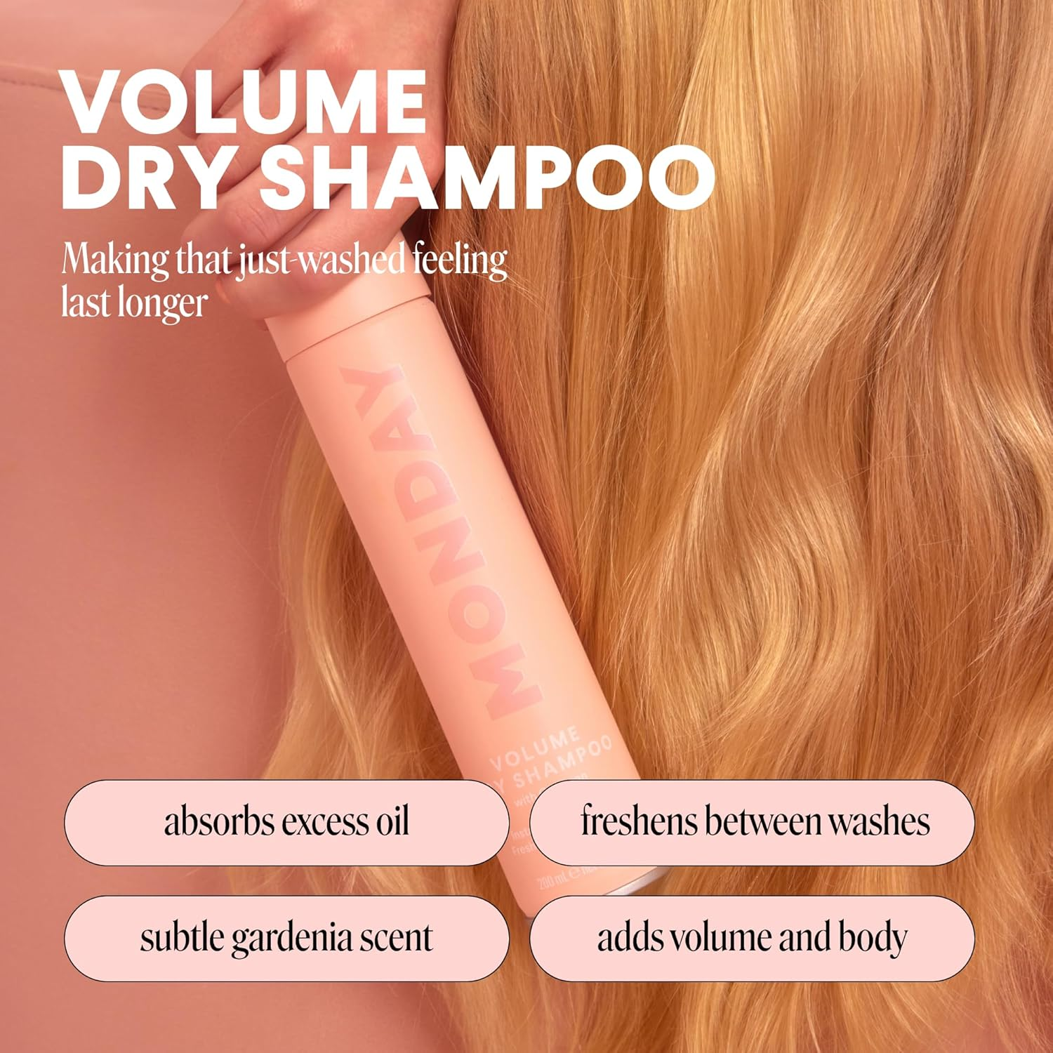 MONDAY Haircare VOLUME Dry Shampoo with Collagen, Oil-Absorbing Ideal for Thin & Fine Hair, 200Ml image number 1