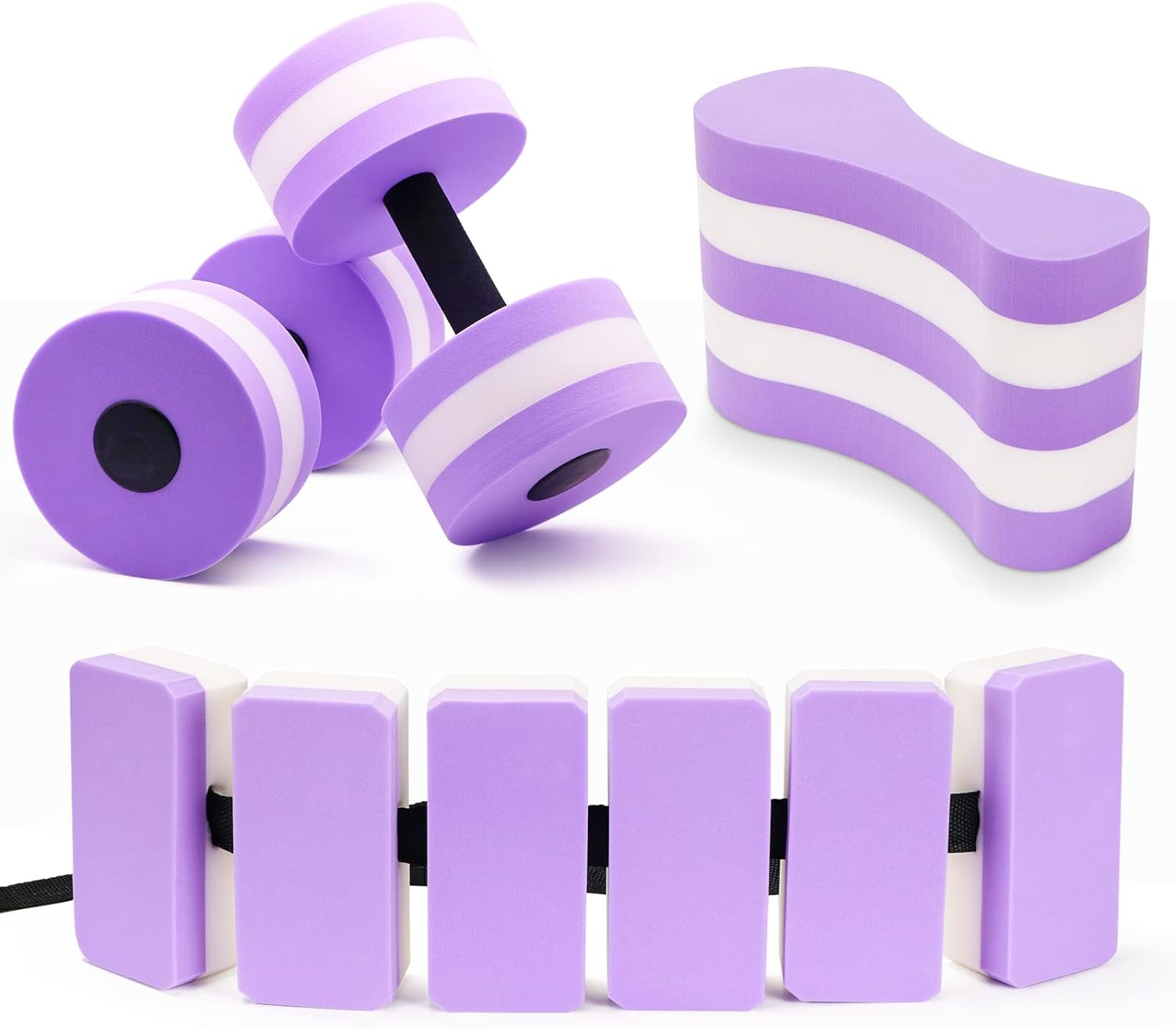 UNAOIWN Water Dumbbell Set for Aquatic Aerobics Exercise, Water Weights Equipment, Training Aid for Aquatic Fitness, Water Workout Fitness Tool