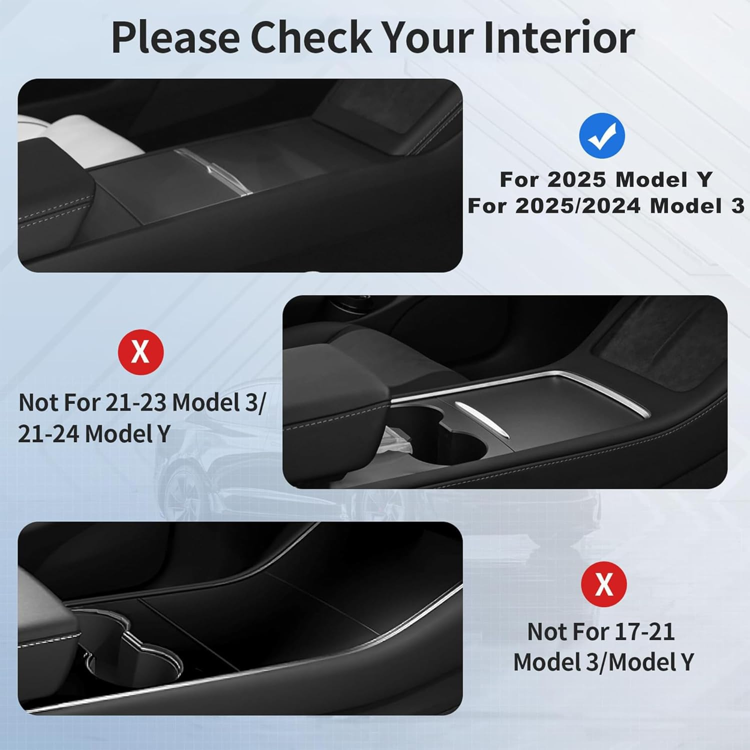 TSWCBYYLB Center Console Organizer Tray for 2025 Tesla Model Y Juniper & 2025 2024 Tesla Model 3 Highland Accessories, Armrest Hidden Organizer Box Cup Holder