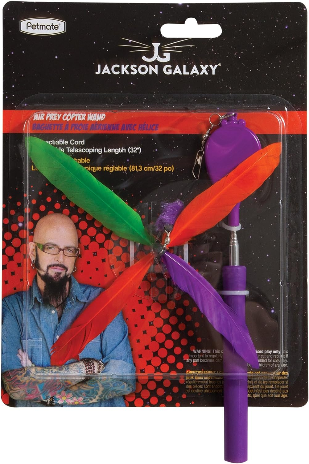 Petmate Jackson Galaxy AIR Prey Copter Wand image number 1