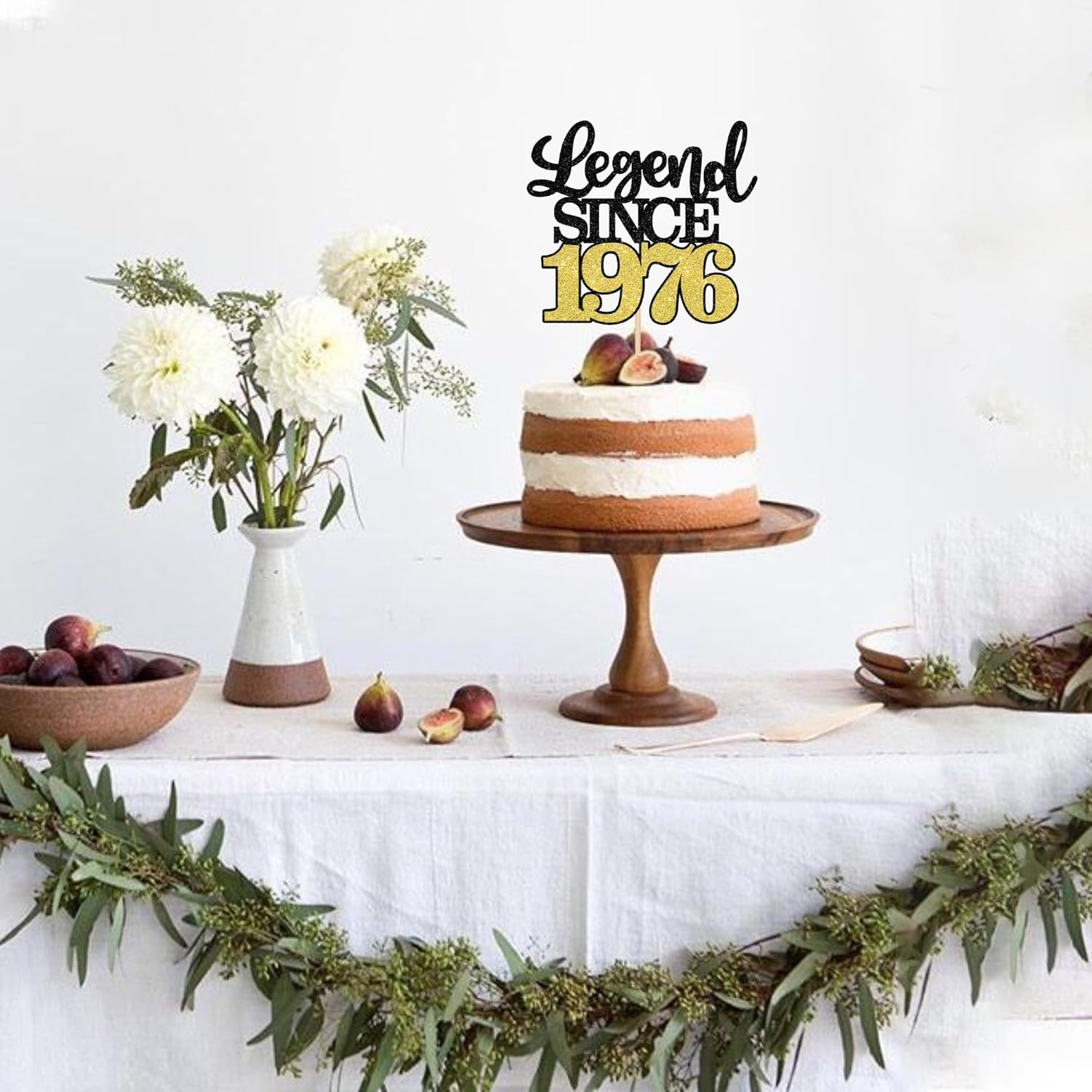 1 Pack Legend since 1976 Cake Topper Glitter Happy 50Th Birthday Cake Pick 50 Fabulous Cake Decorations for Cheers to 50Th Birthday Wedding Anniversary Party Supplies - 100Th image number 4